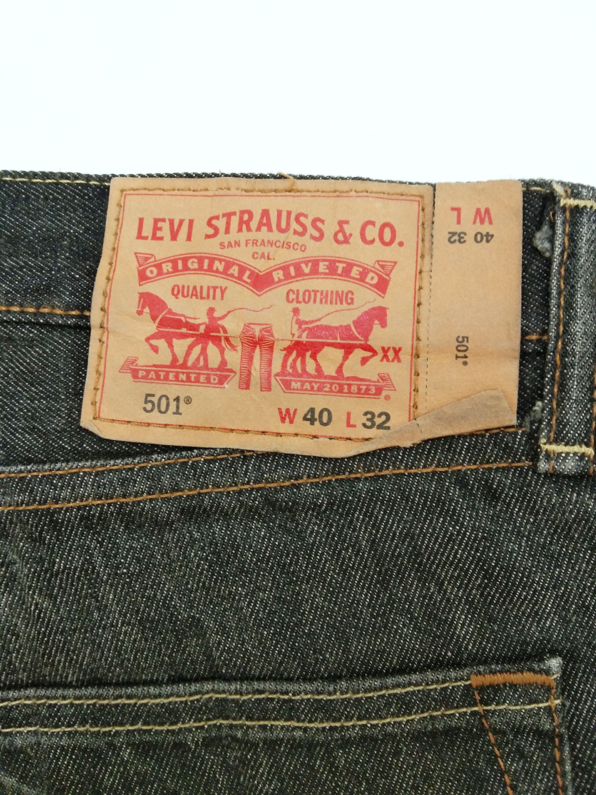 Levi's × Vintage Vintage Levis 501 Grey Straight Leg Distressed Jeans 40x32 Size US 40 / EU 56 - 3 Thumbnail