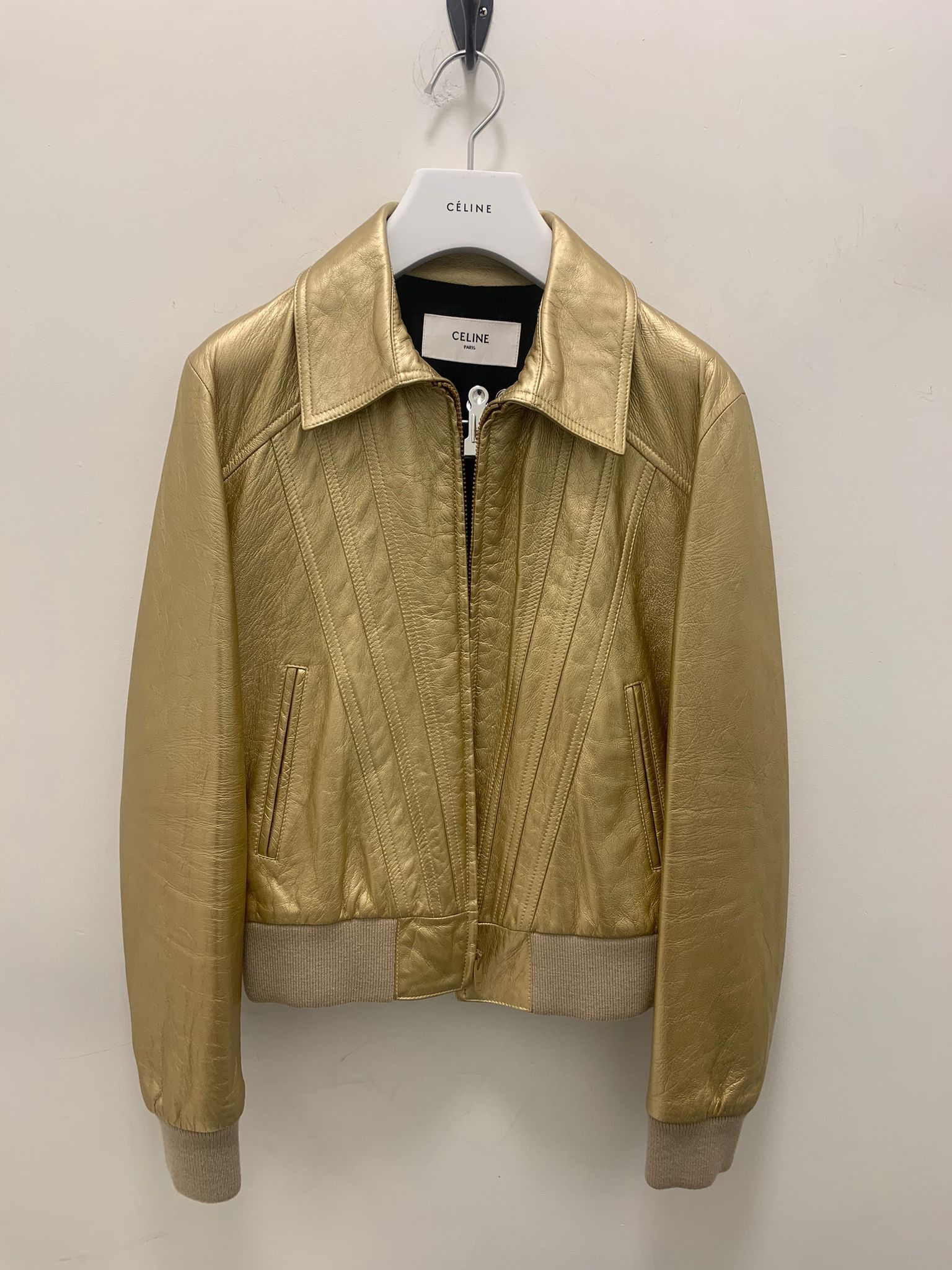 image of Celine Blouson Jacket In Gold, Men's (Size Large)