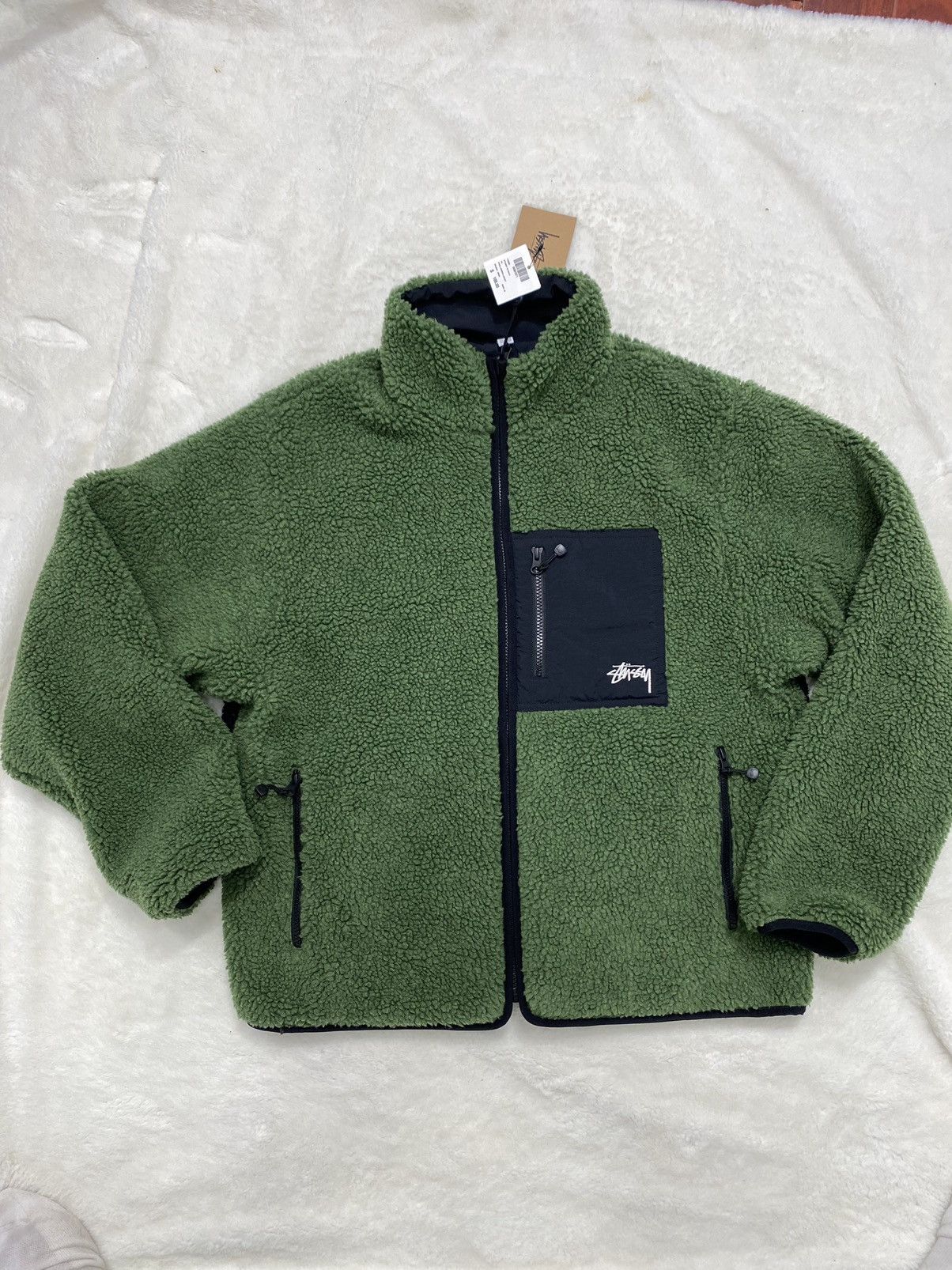 Vintage Stussy 8 ball fleece jacket | Grailed