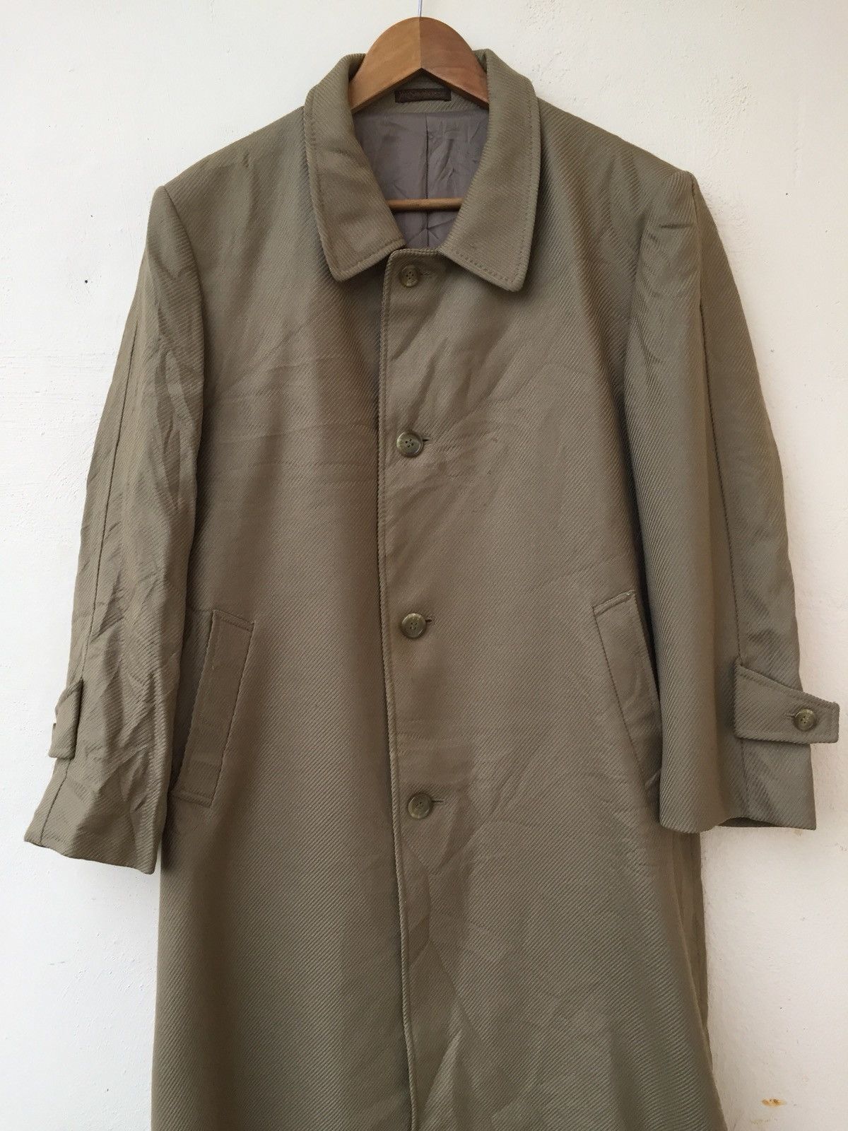Yves Saint Laurent Yves Saint Laurent Wool Trench Coat Size US L / EU 52-54 / 3 - 3 Thumbnail