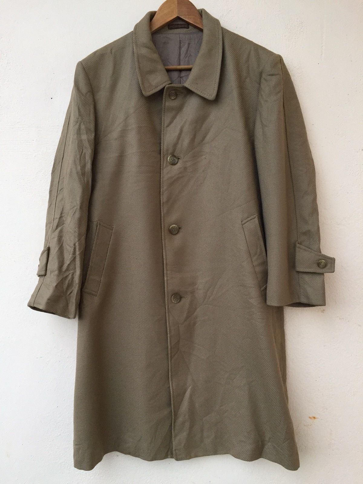 Yves Saint Laurent Yves Saint Laurent Wool Trench Coat Size US L / EU 52-54 / 3 - 1 Thumbnail