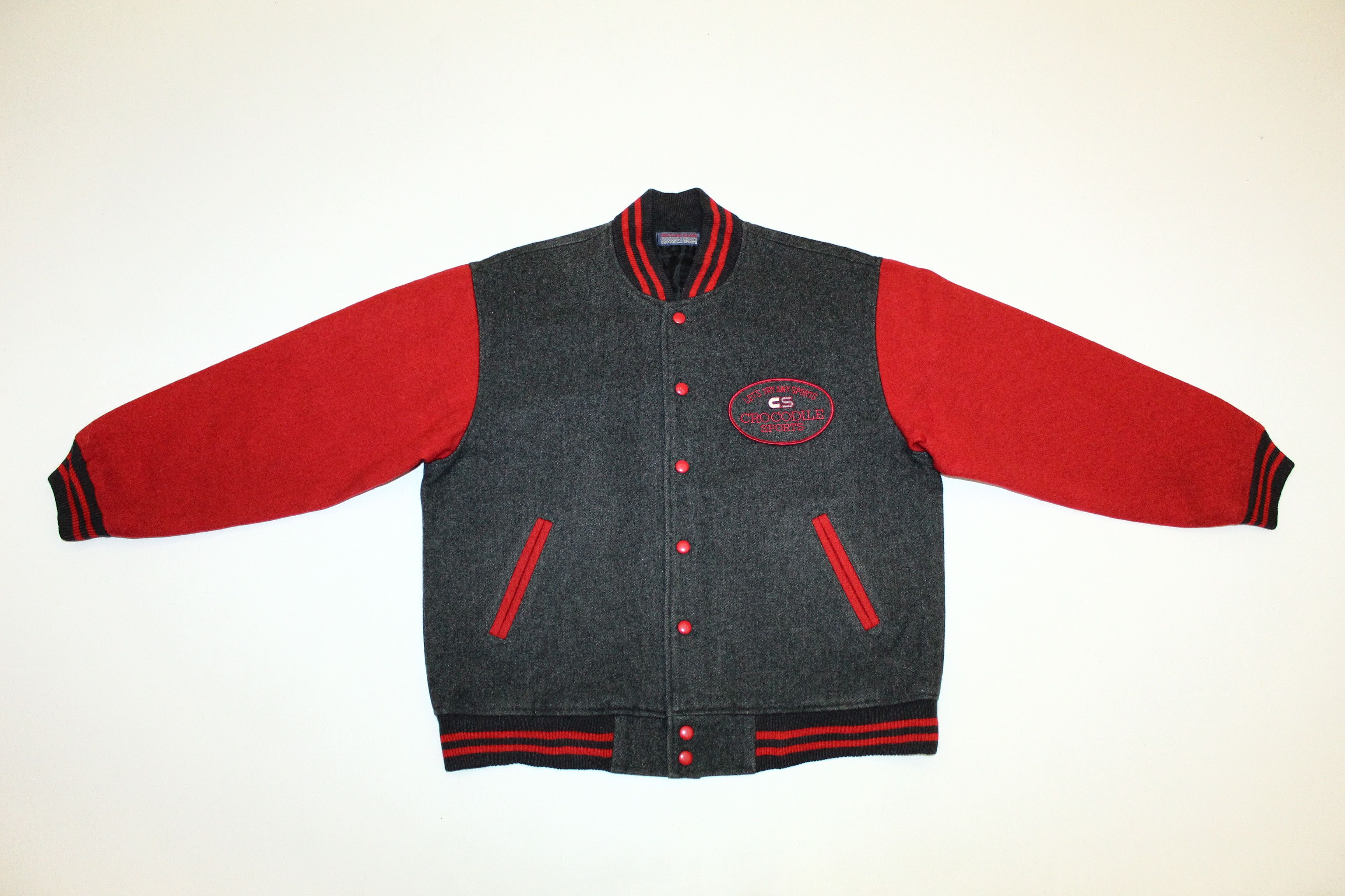 Japanese Brand VTG🔥90's Crocodile Sports Wool College Varsity Jacket Size US S / EU 44-46 / 1 - 2 Thumbnail