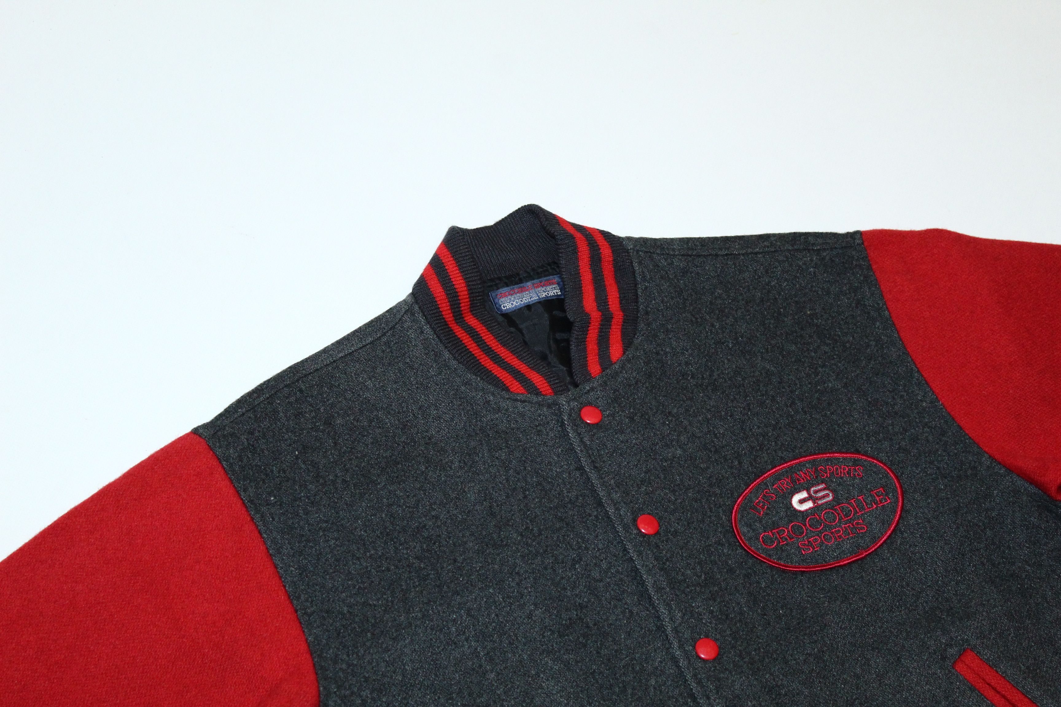 Japanese Brand VTG🔥90's Crocodile Sports Wool College Varsity Jacket Size US S / EU 44-46 / 1 - 4 Thumbnail