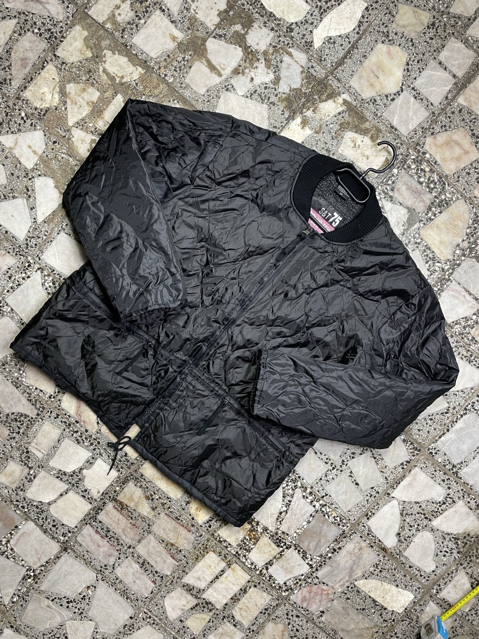 Military VINTAGE SURPLUS TEX S T 75 90S MILITARY BLACK QUILTED