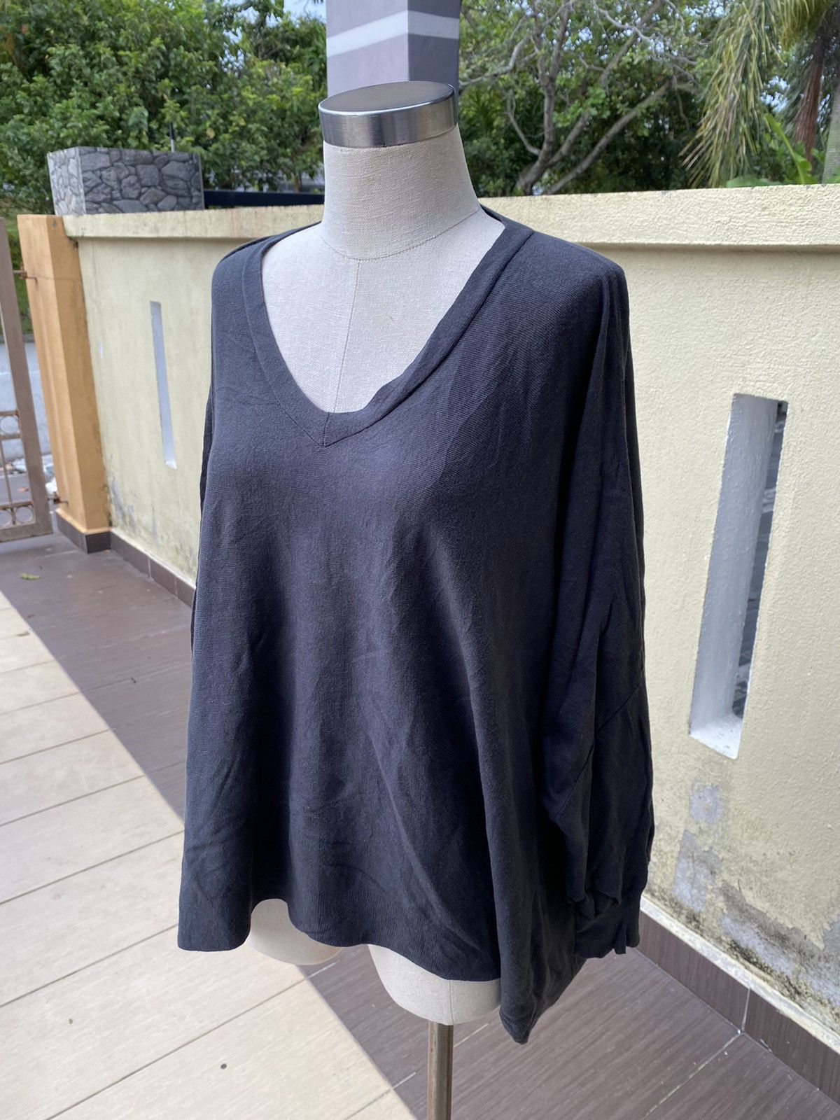 Issey Miyake black zucca blouse Size M / US 6-8 / IT 42-44 - 4 Thumbnail