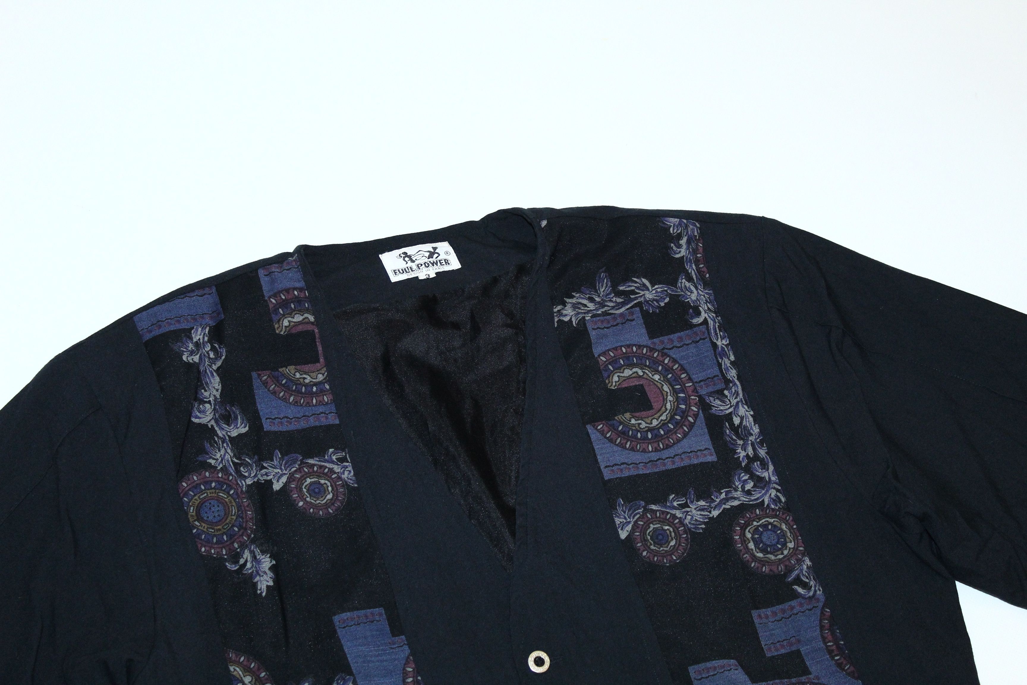 20471120 🔥 VTG 🔥70s Full Power Abstract Knit Patterns Baggy Jacket Size US L / EU 52-54 / 3 - 3 Thumbnail