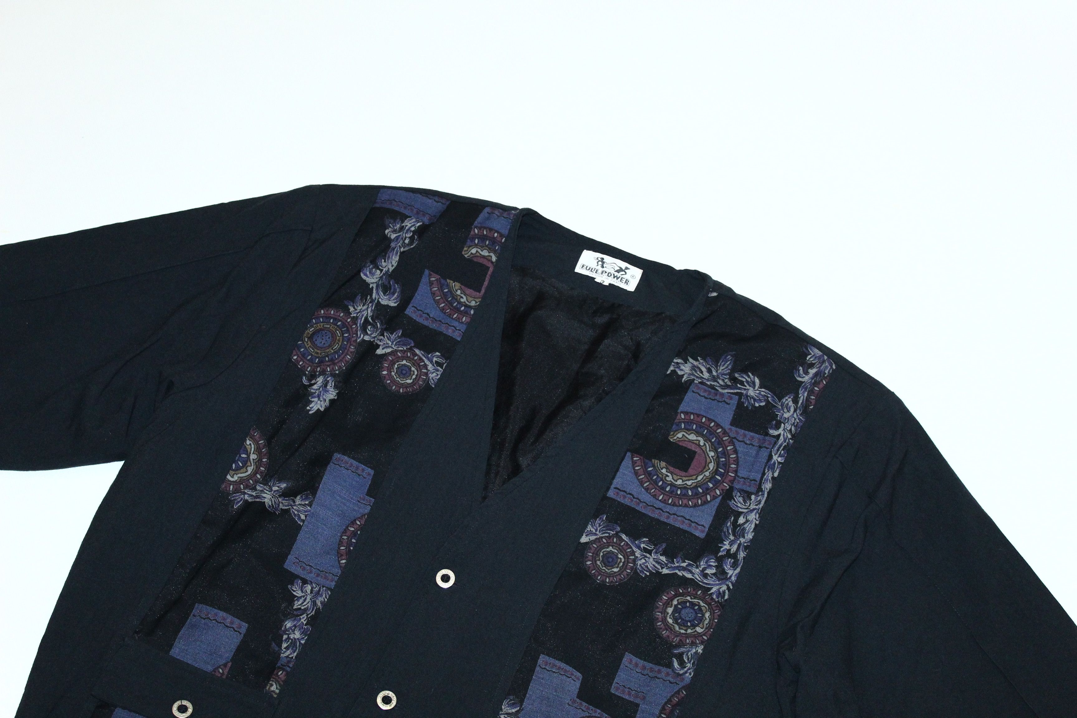 20471120 🔥 VTG 🔥70s Full Power Abstract Knit Patterns Baggy Jacket Size US L / EU 52-54 / 3 - 4 Thumbnail