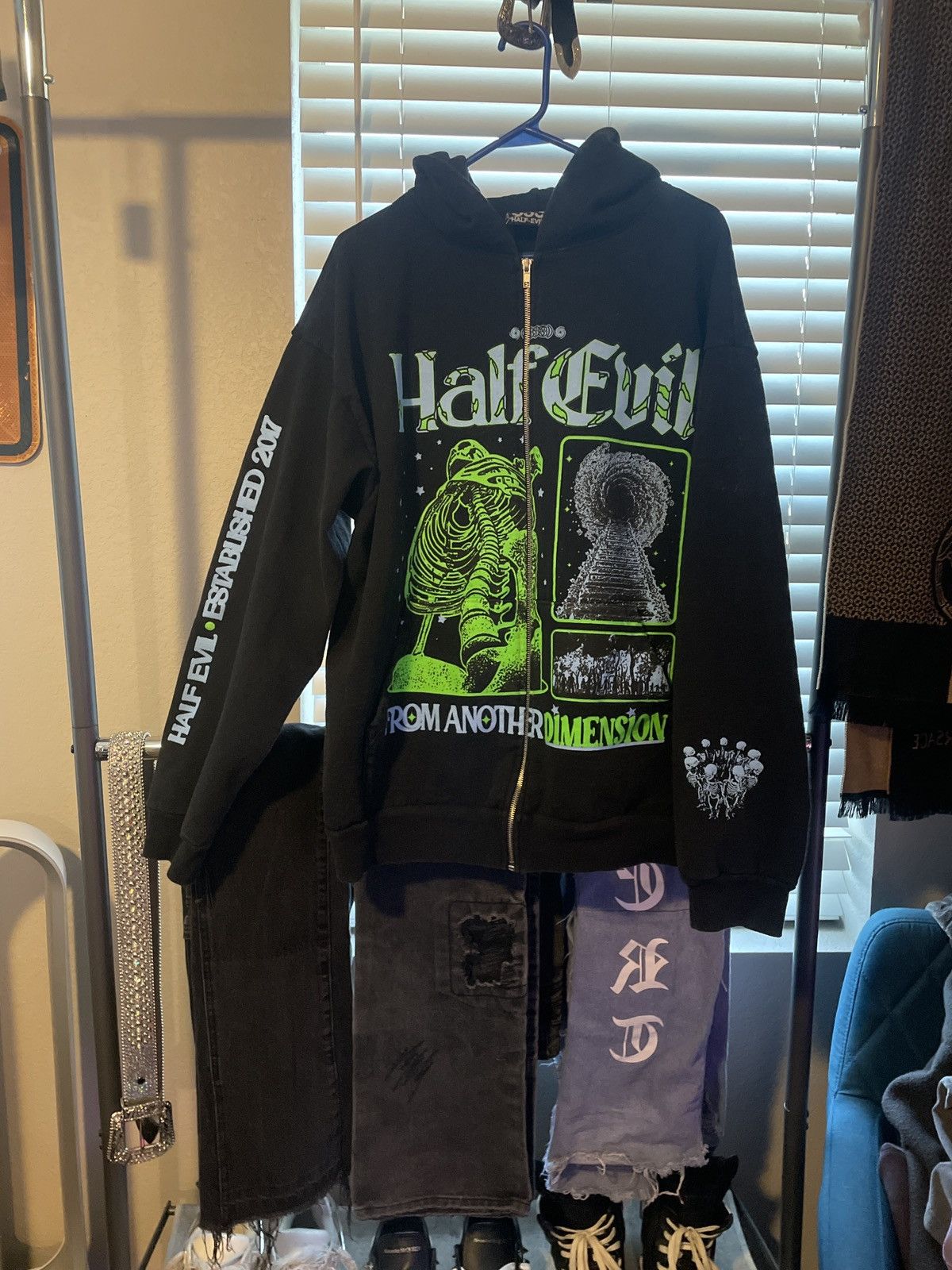 Half Evil Half Evil, From Another Dimension zip up hoodie | Grailed