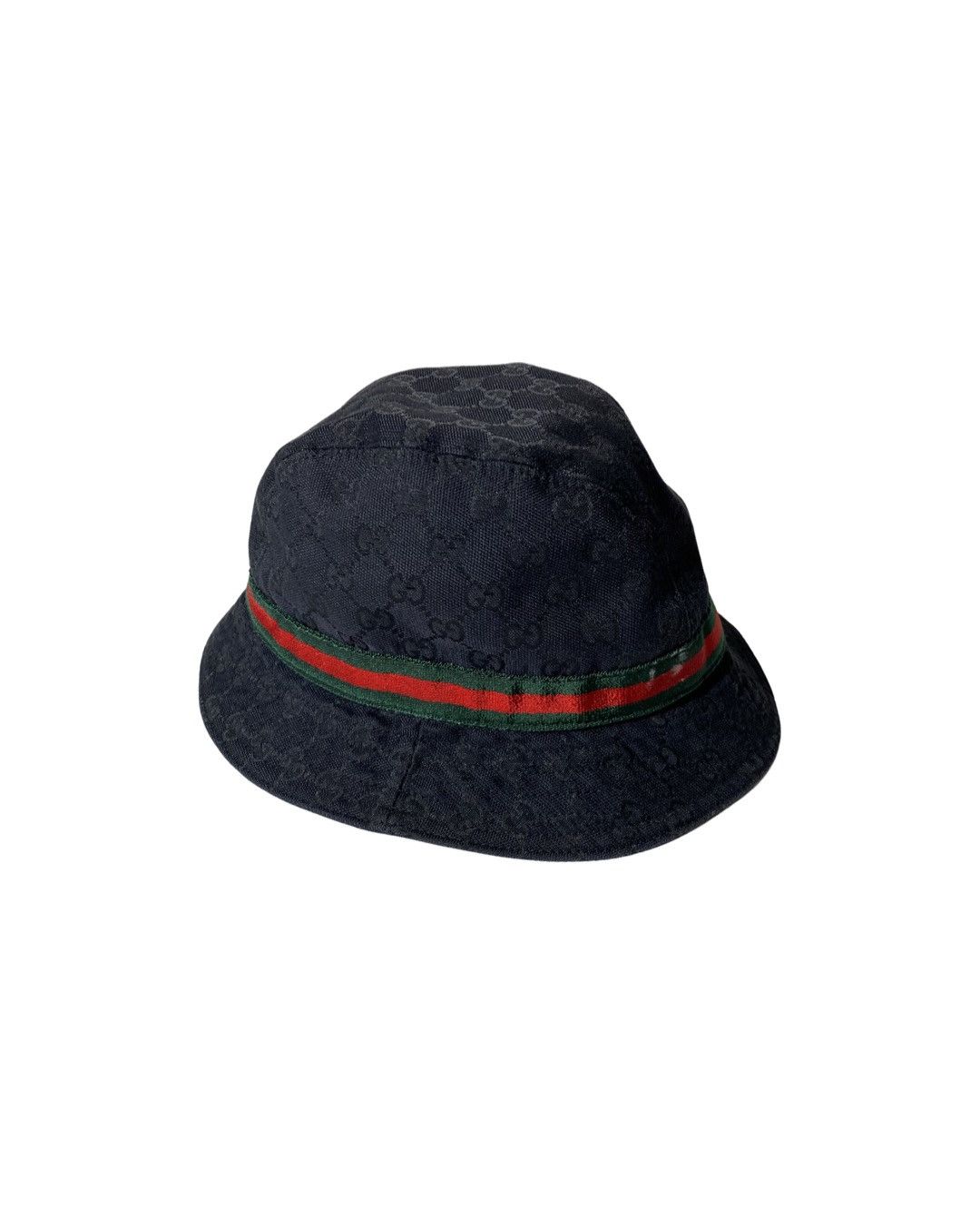 ケン【GUCCI 2000s】Monogram Bucket Hat Vintage GUCCI Monogram Canvas Web Bucket Hat Unisex Size M