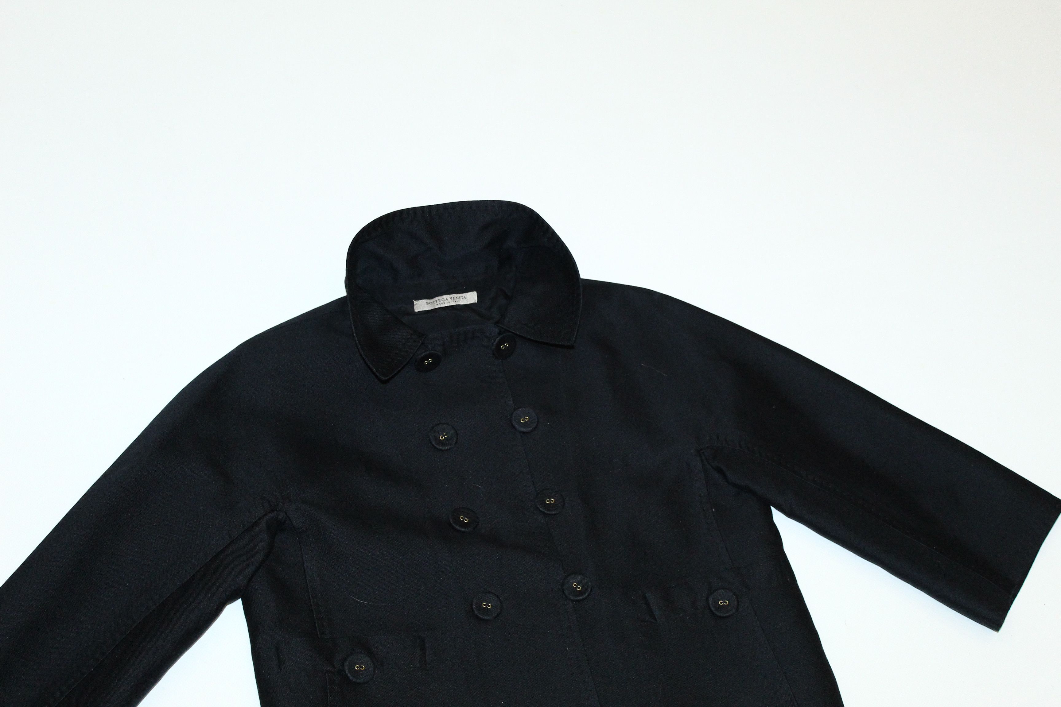 Bottega Veneta Bottega Veneta Double-Breasted Cropped Jacket Silk Blend Size M / US 6-8 / IT 42-44 - 4 Thumbnail