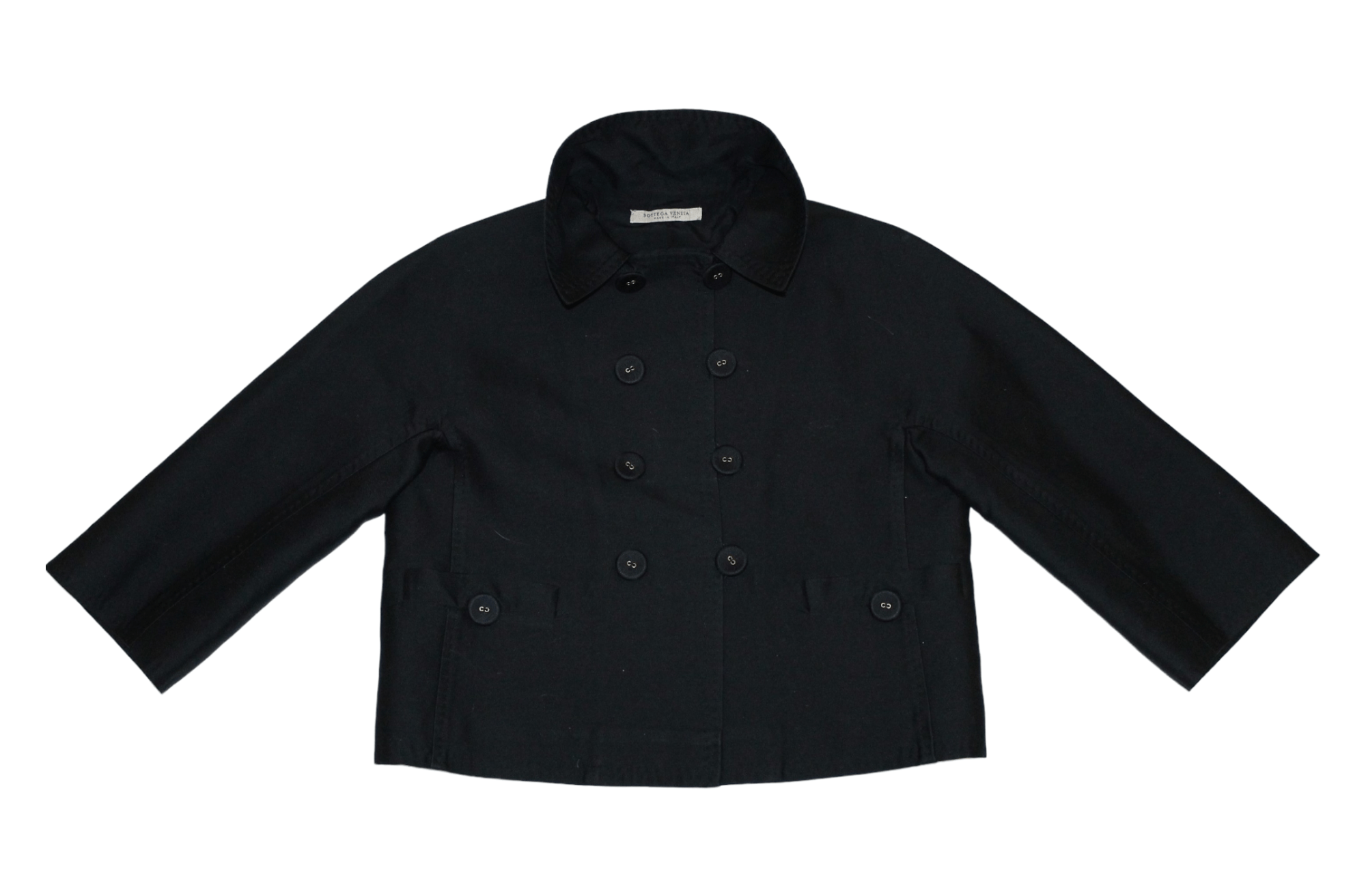 Bottega Veneta Bottega Veneta Double-Breasted Cropped Jacket Silk Blend Size M / US 6-8 / IT 42-44 - 3 Thumbnail