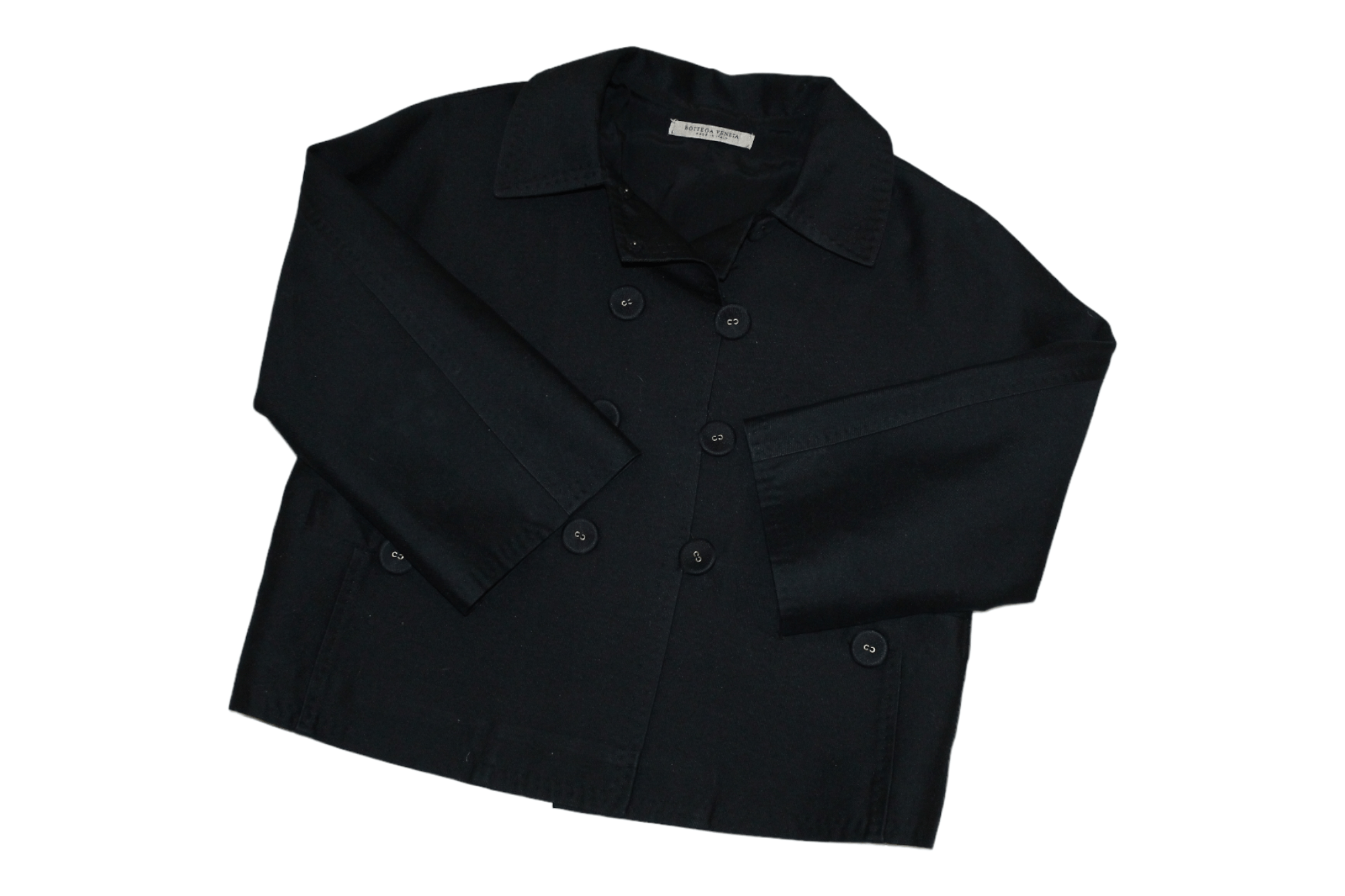 Bottega Veneta Bottega Veneta Double-Breasted Cropped Jacket Silk Blend Size M / US 6-8 / IT 42-44 - 2 Thumbnail