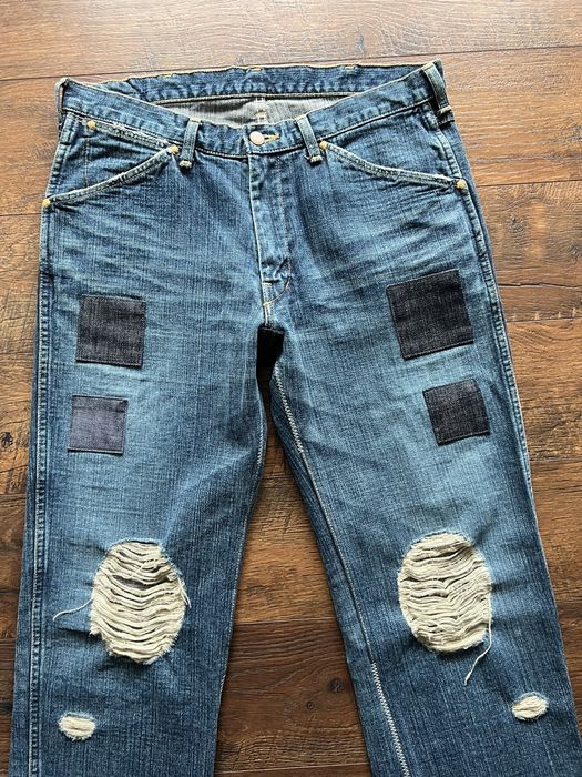 Number (N)ine Archive 2004 number (n)ine Kurt cobain patch denim jeans ...