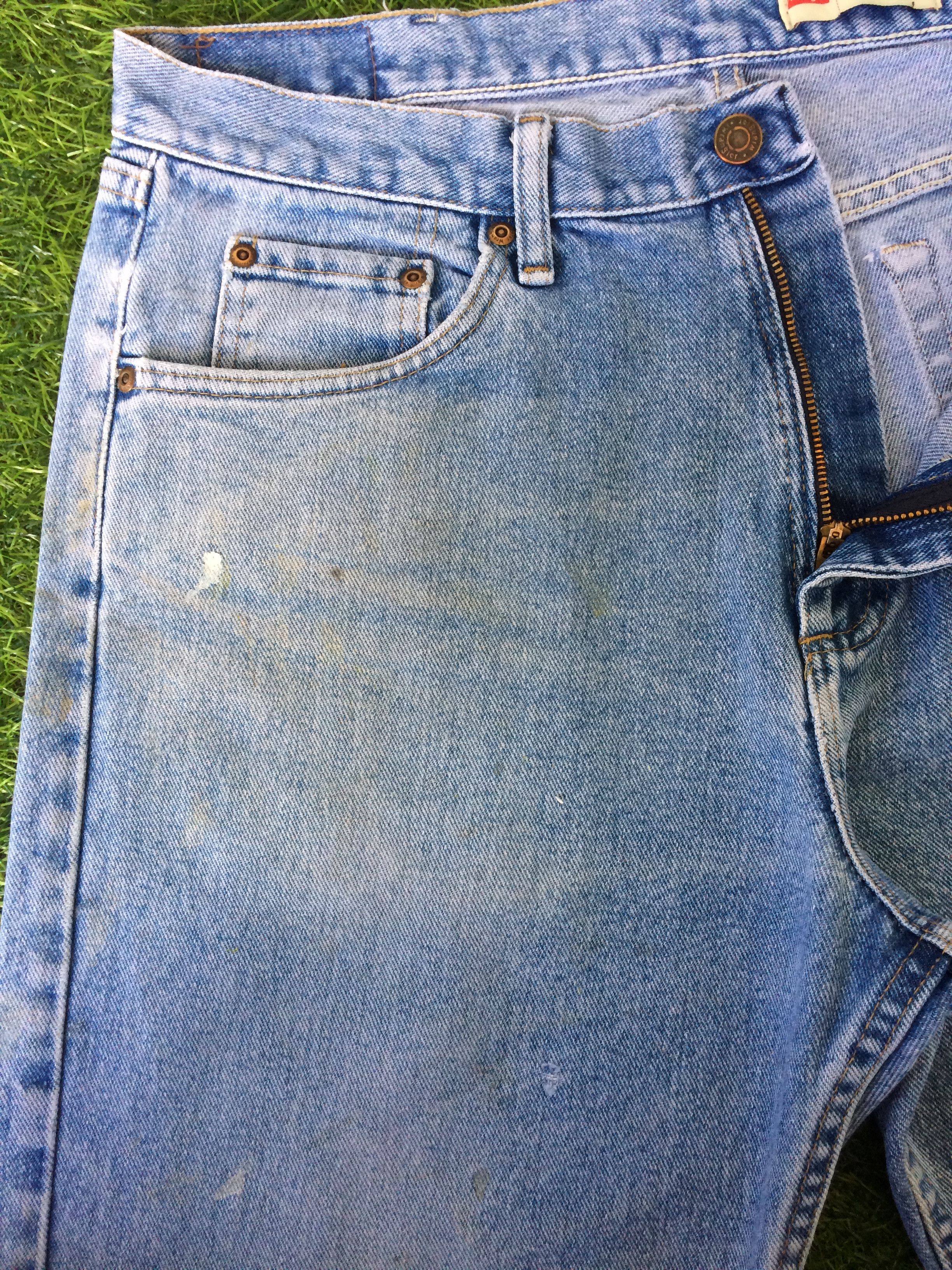Wrangler Vintage Distressed Painted Jeans #B-466 Size US 33 - 3 Thumbnail
