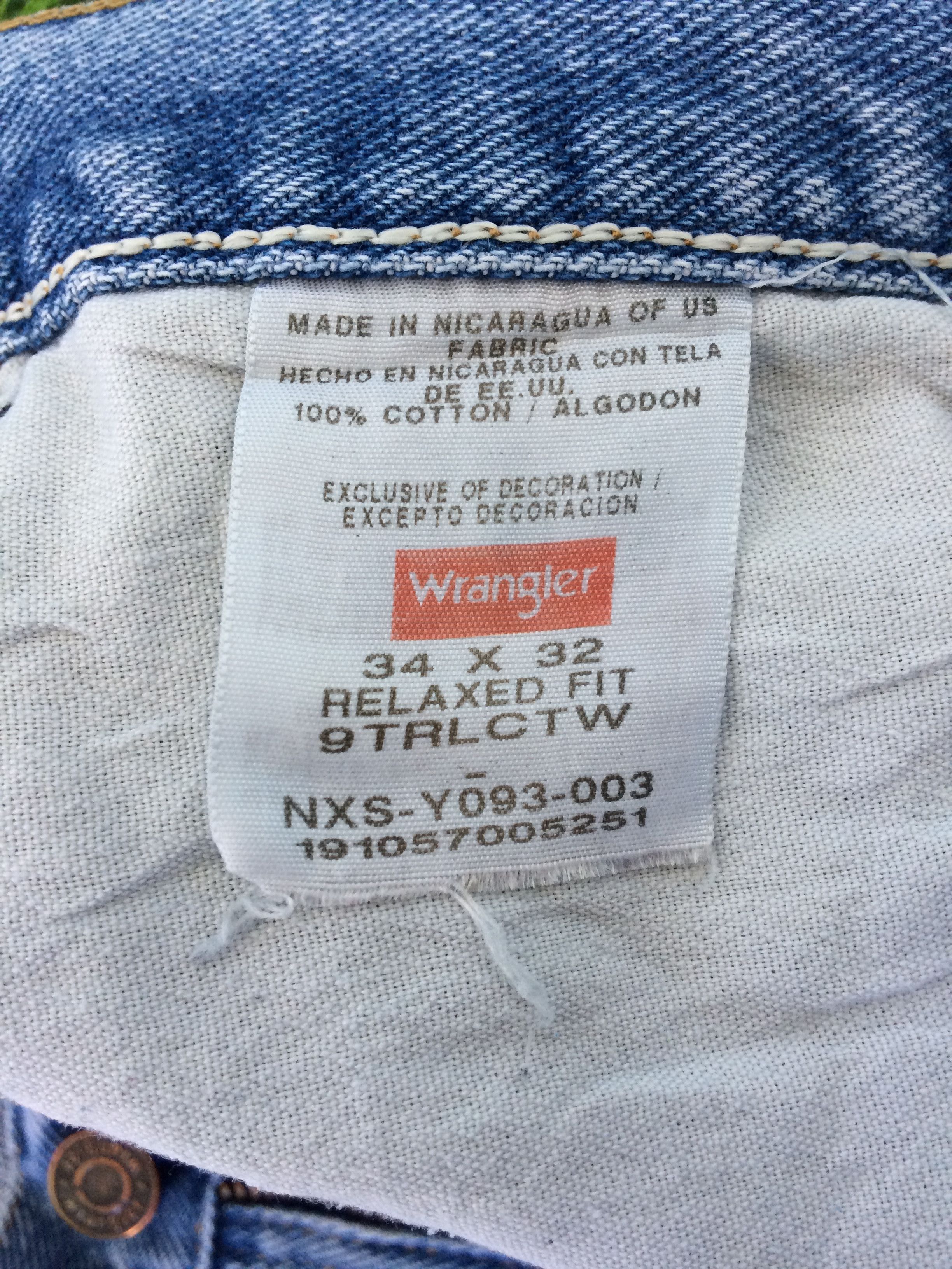 Wrangler Vintage Distressed Painted Jeans #B-466 Size US 33 - 13 Thumbnail