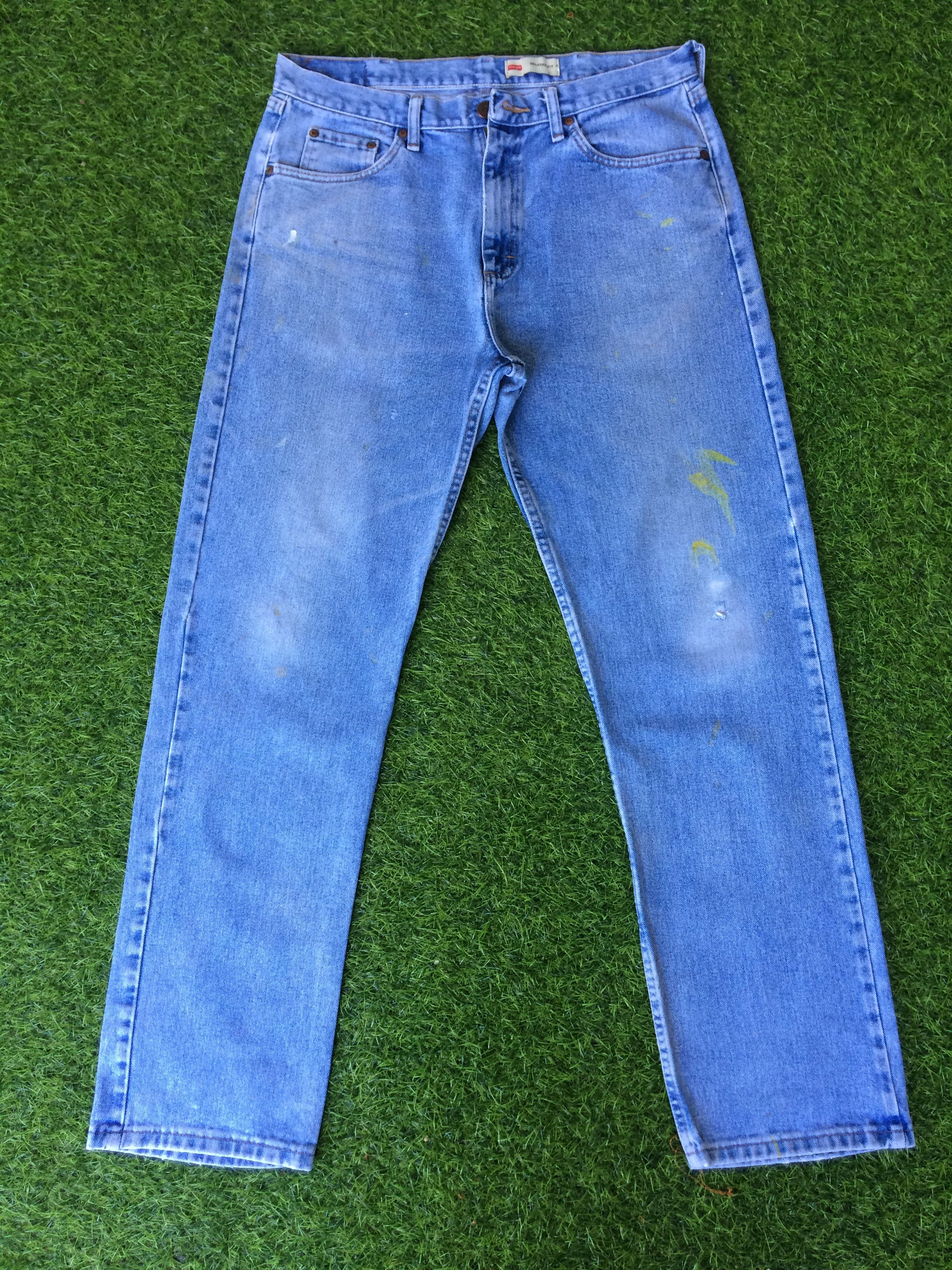 Wrangler Vintage Distressed Painted Jeans #B-466 Size US 33 - 1 Thumbnail