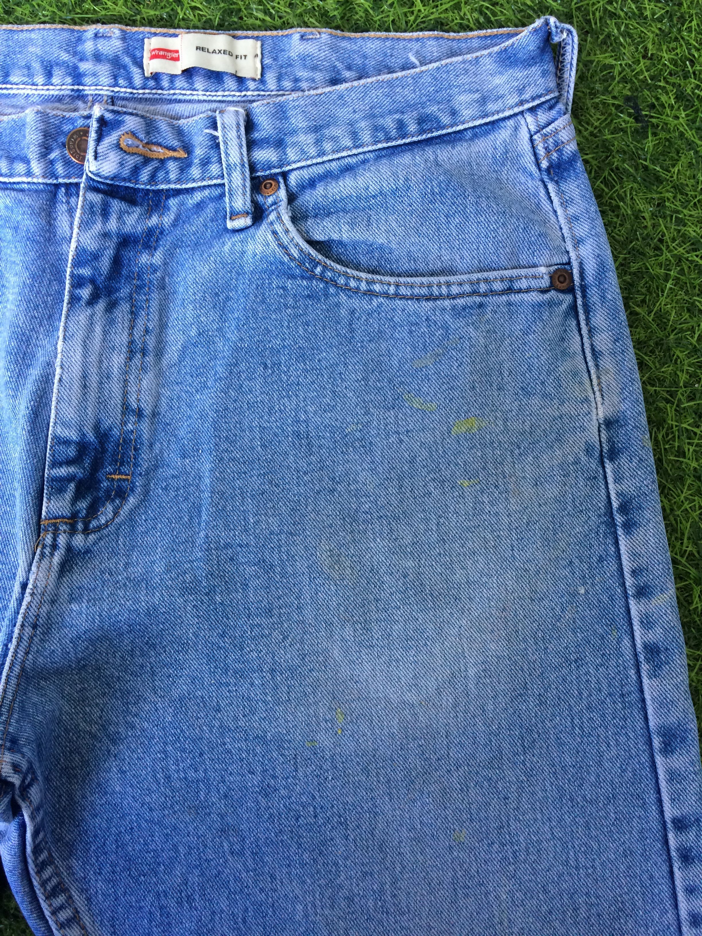 Wrangler Vintage Distressed Painted Jeans #B-466 Size US 33 - 4 Thumbnail