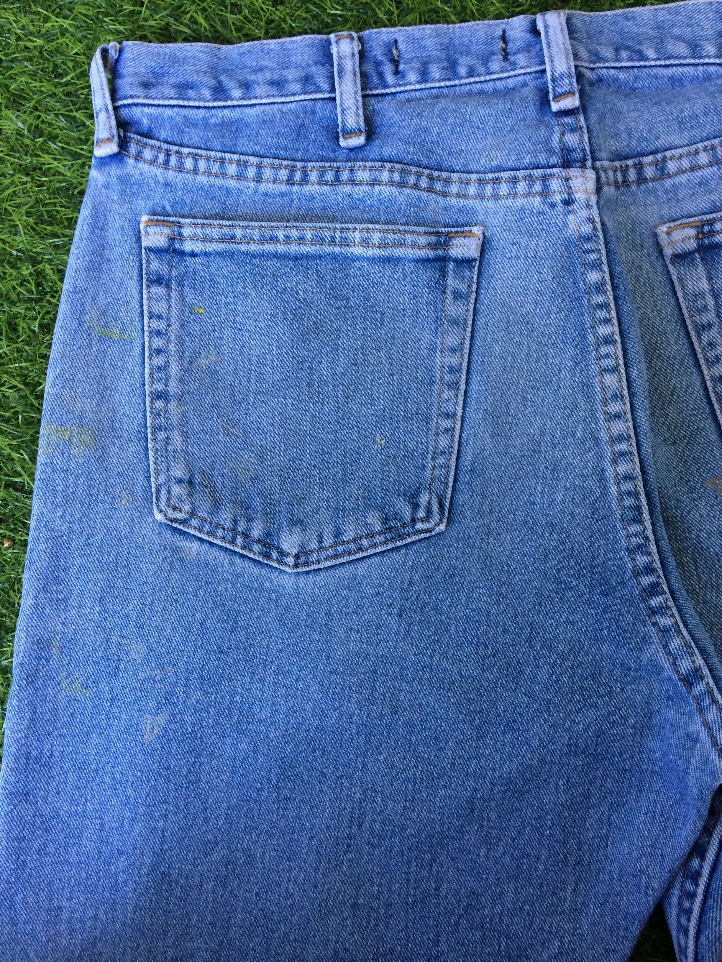 Wrangler Vintage Distressed Painted Jeans #B-466 Size US 33 - 9 Thumbnail