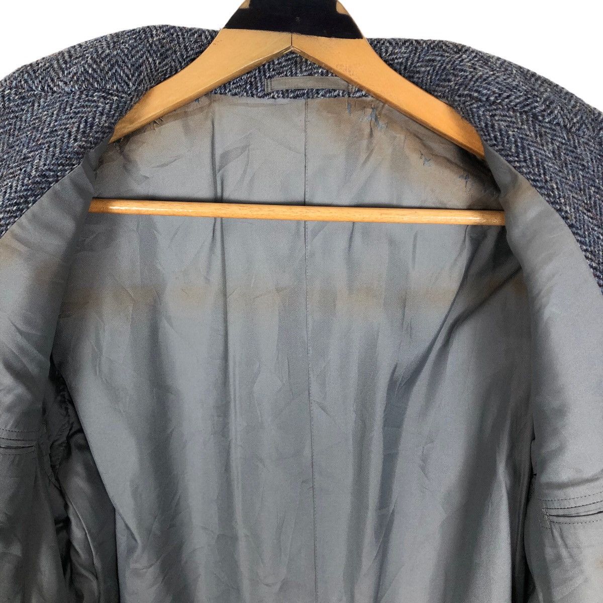 Harris Tweed Vintage 90s Harris Tweed X Mitama Japan Wool Tweed Car Coat Size US L / EU 52-54 / 3 - 12 Thumbnail
