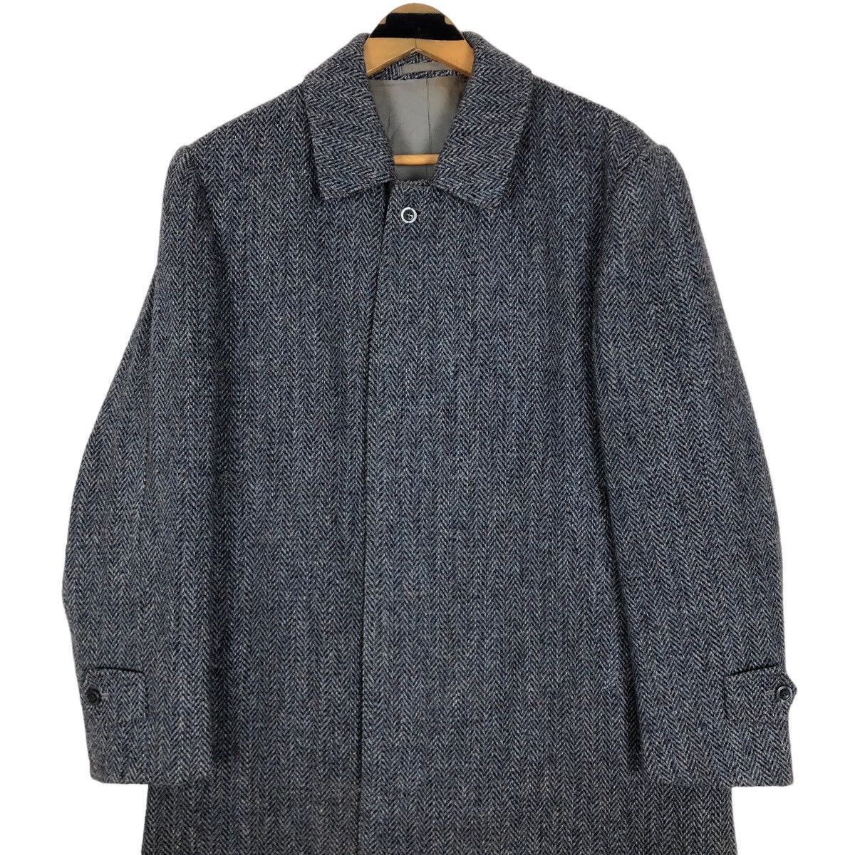 Harris Tweed Vintage 90s Harris Tweed X Mitama Japan Wool Tweed Car Coat Size US L / EU 52-54 / 3 - 9 Thumbnail