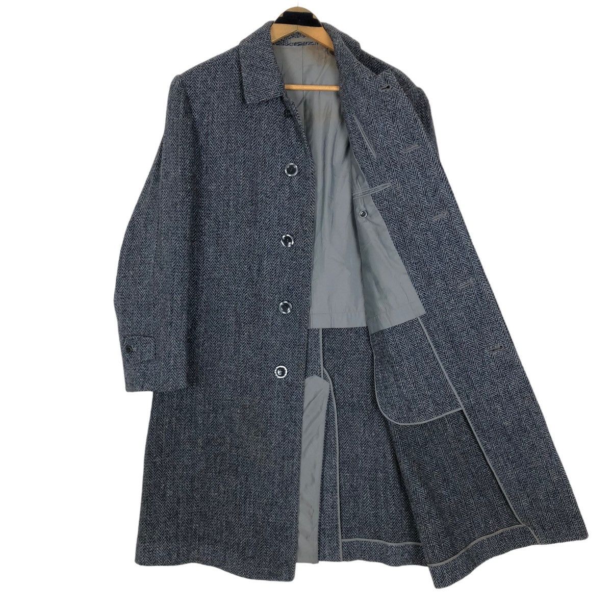 Harris Tweed Vintage 90s Harris Tweed X Mitama Japan Wool Tweed Car Coat Size US L / EU 52-54 / 3 - 8 Thumbnail