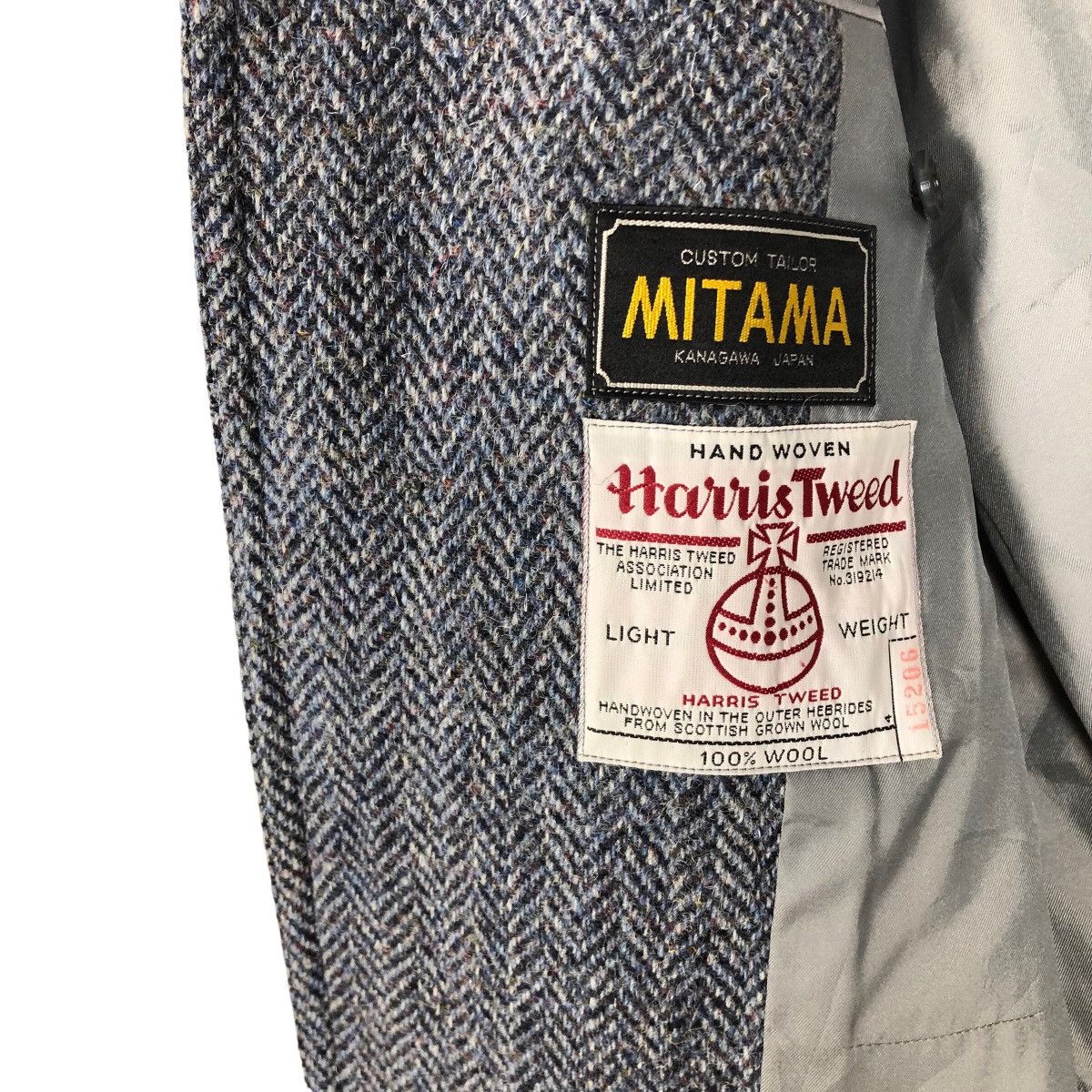 Harris Tweed Vintage 90s Harris Tweed X Mitama Japan Wool Tweed Car Coat Size US L / EU 52-54 / 3 - 4 Thumbnail