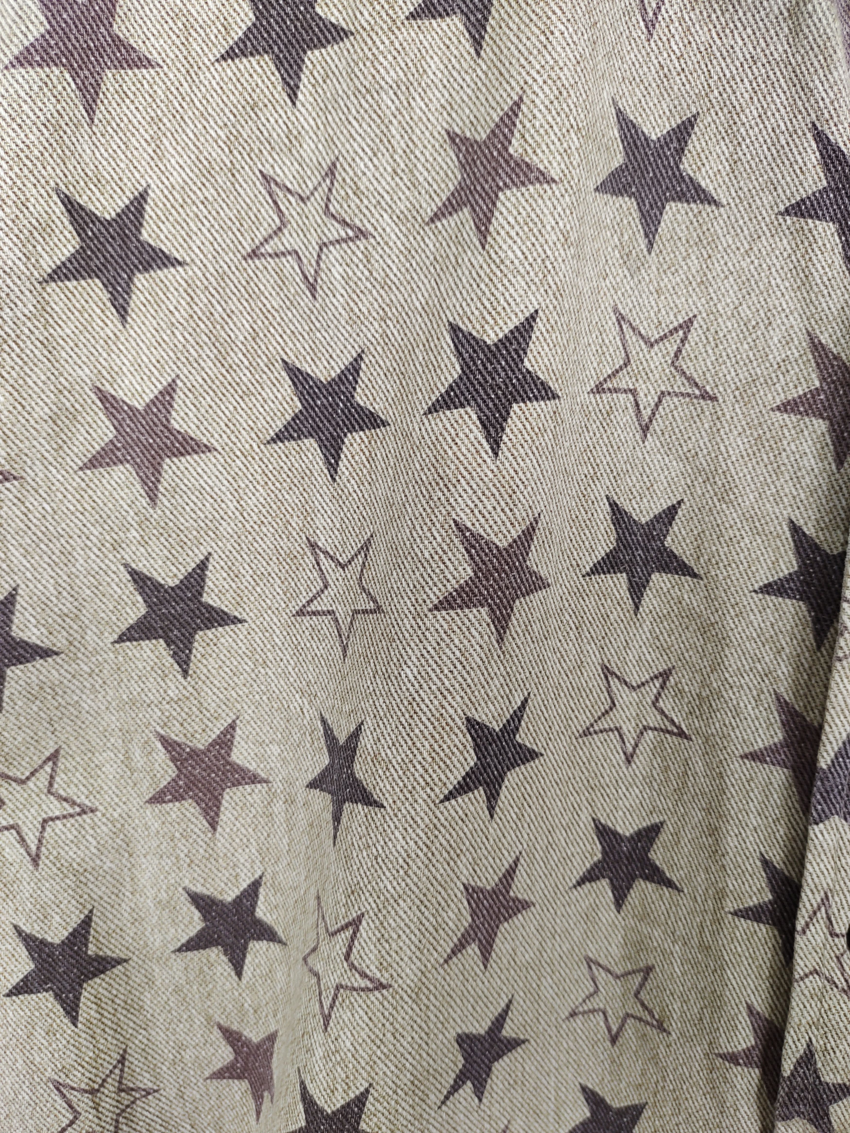 Japanese Brand FRENCH MARKET Made In Japan Stars Fullprint Denim Shirt Size US M / EU 48-50 / 2 - 8 Thumbnail