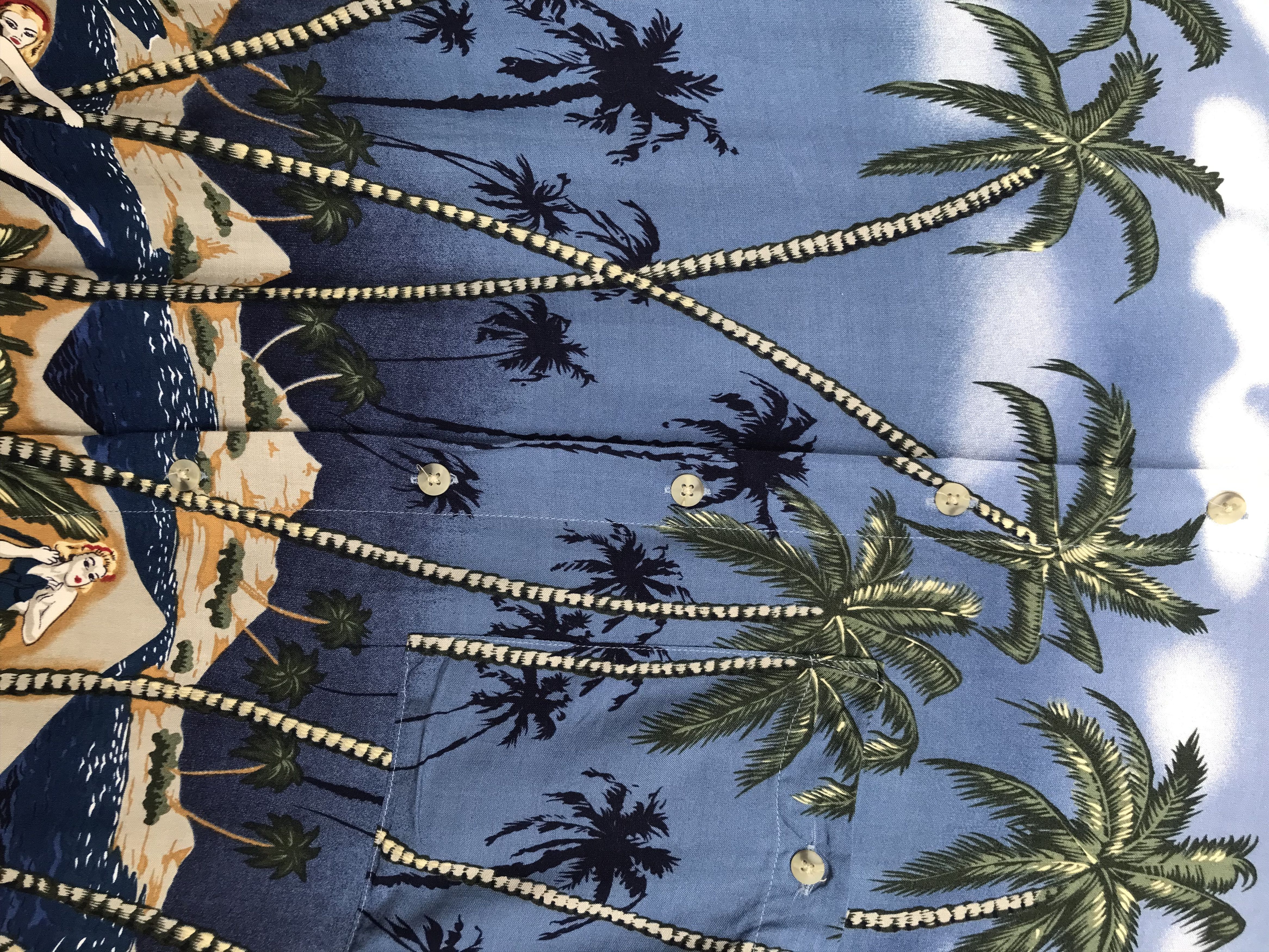 Pierre Cardin Vtg 80s PIERRE CARDIN 100 Rayon Coconut Trees Hula Girls Size US L / EU 52-54 / 3 - 8 Thumbnail