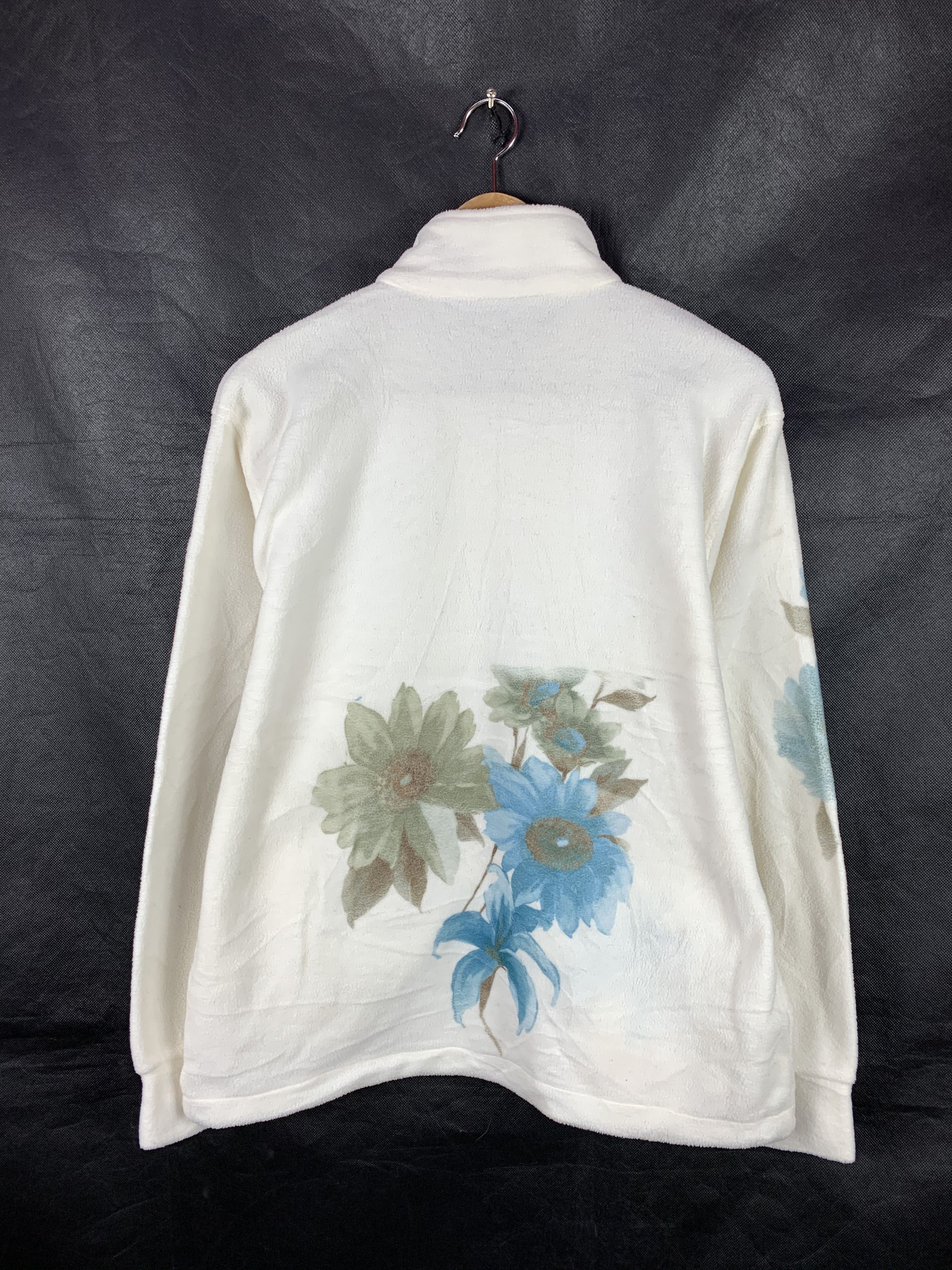 Japanese Brand Steals! Vintage Style Flower Printed Fleece Jacket Size US M / EU 48-50 / 2 - 2 Thumbnail