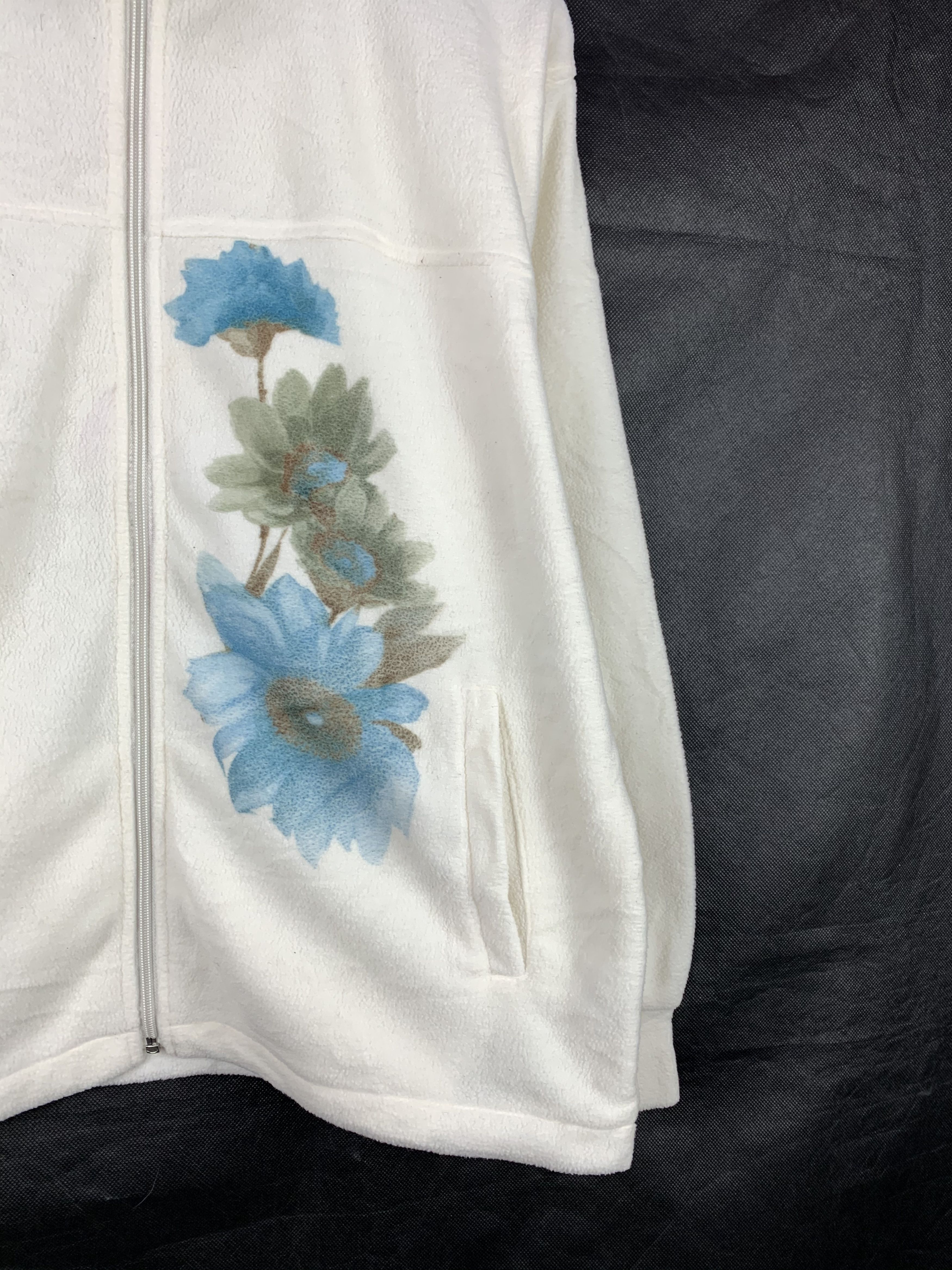 Japanese Brand Steals! Vintage Style Flower Printed Fleece Jacket Size US M / EU 48-50 / 2 - 4 Thumbnail