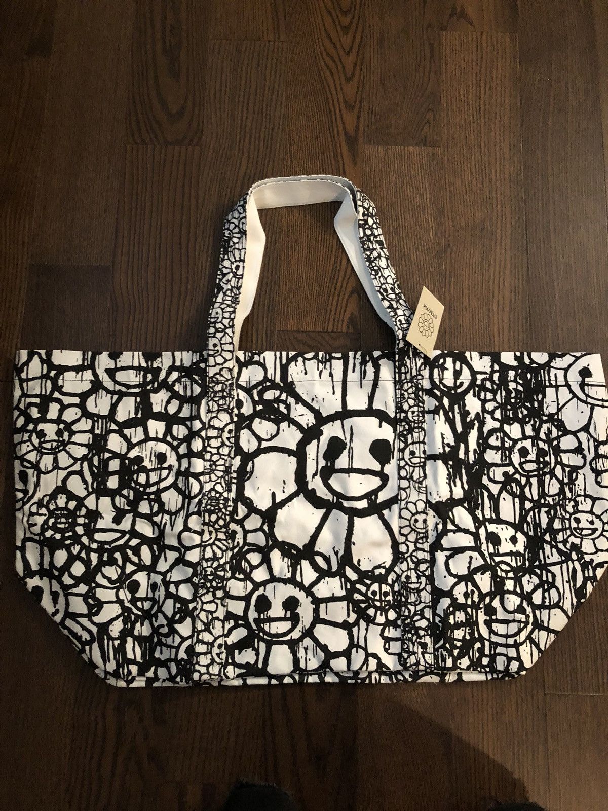 Takashi Murakami Kaikai Kiki Perrier Water Logo Tote Bag