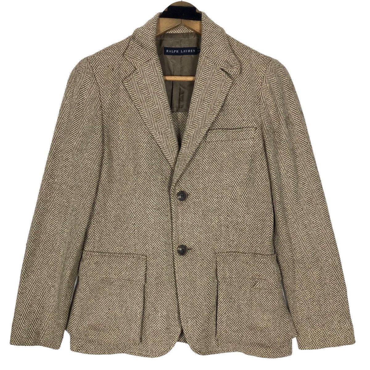Ralph Lauren Vintage Ralph Lauren Wool Tweed Coat Single Breasted Size S / US 4 / IT 40 - 1 Thumbnail