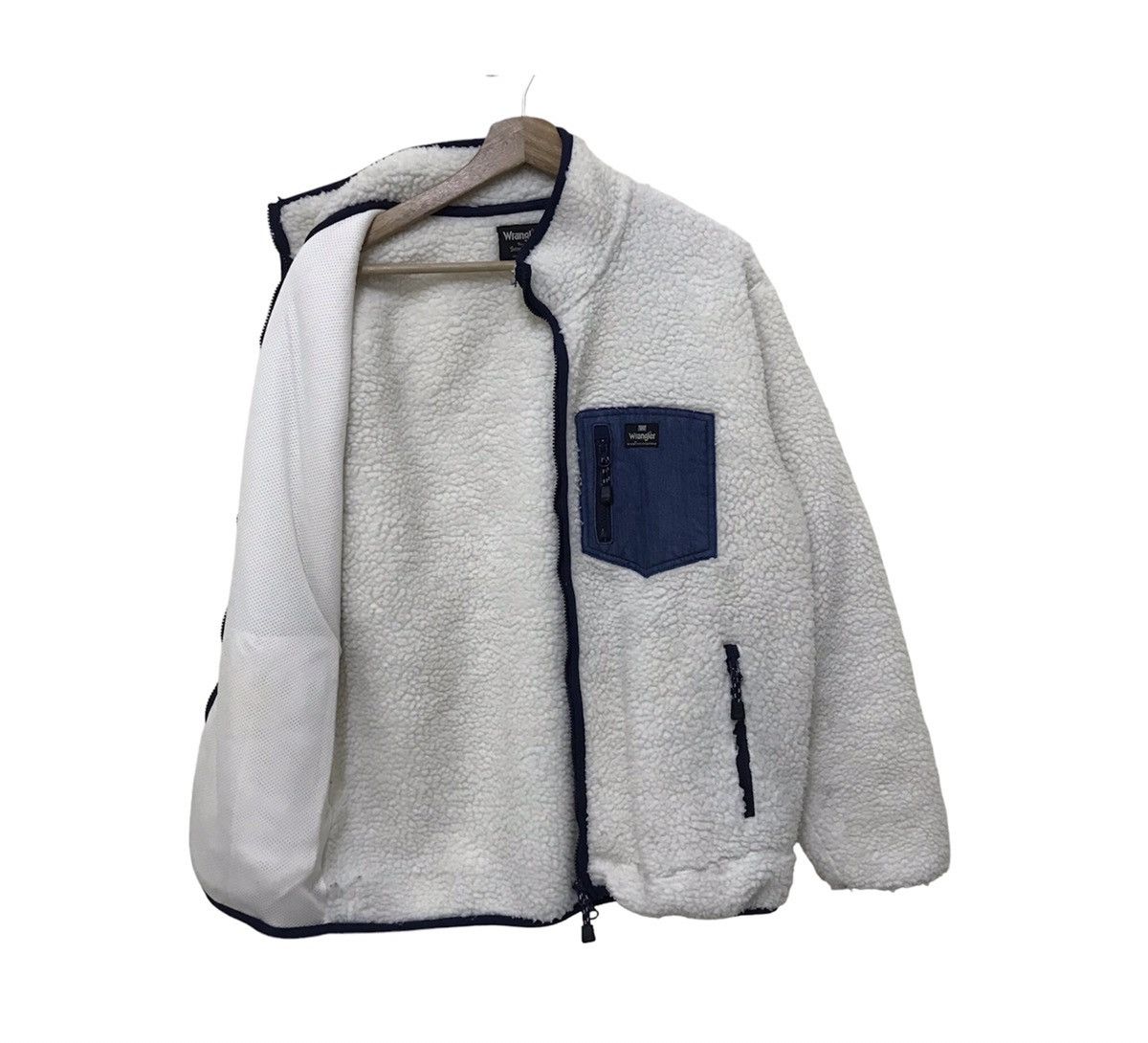 Vintage × Wrangler Vintage Wrangler Fleece Zipper Jacket Size US L / EU 52-54 / 3 - 3 Thumbnail