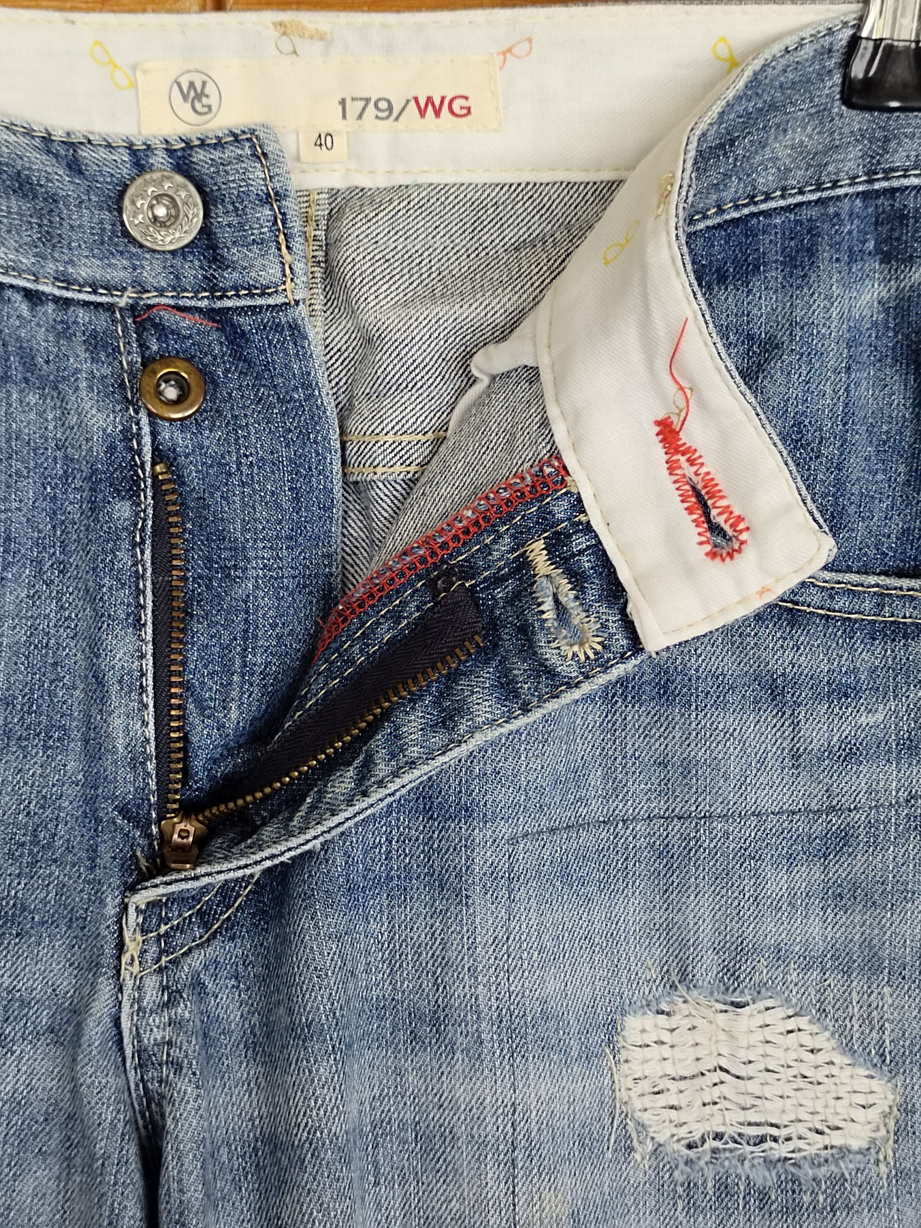 Kapital Japanese Brand 179/WG Distressed Denim Jeans Size US 32 / EU 48 - 13 Thumbnail