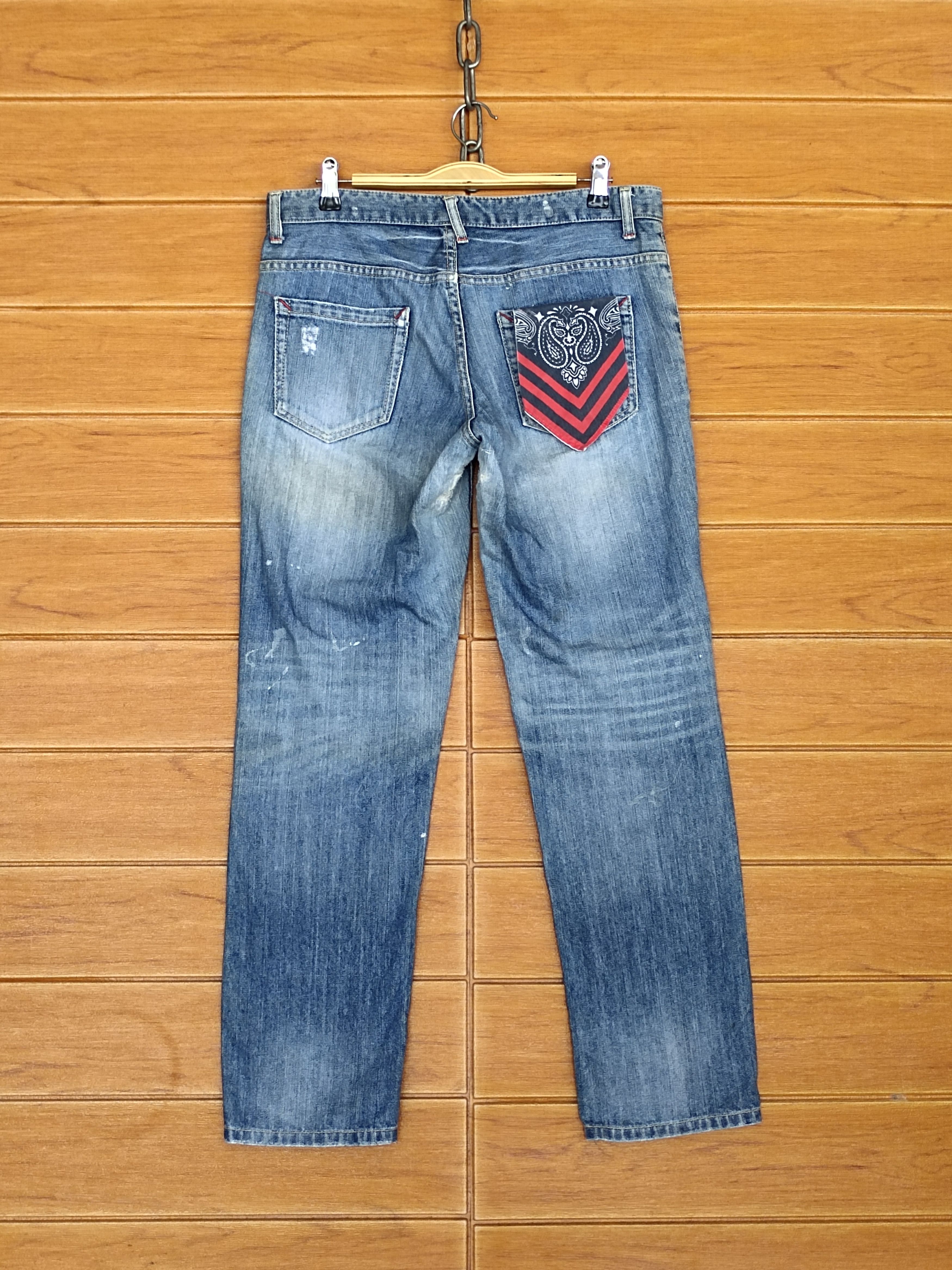 Kapital Japanese Brand 179/WG Distressed Denim Jeans Size US 32 / EU 48 - 9 Thumbnail
