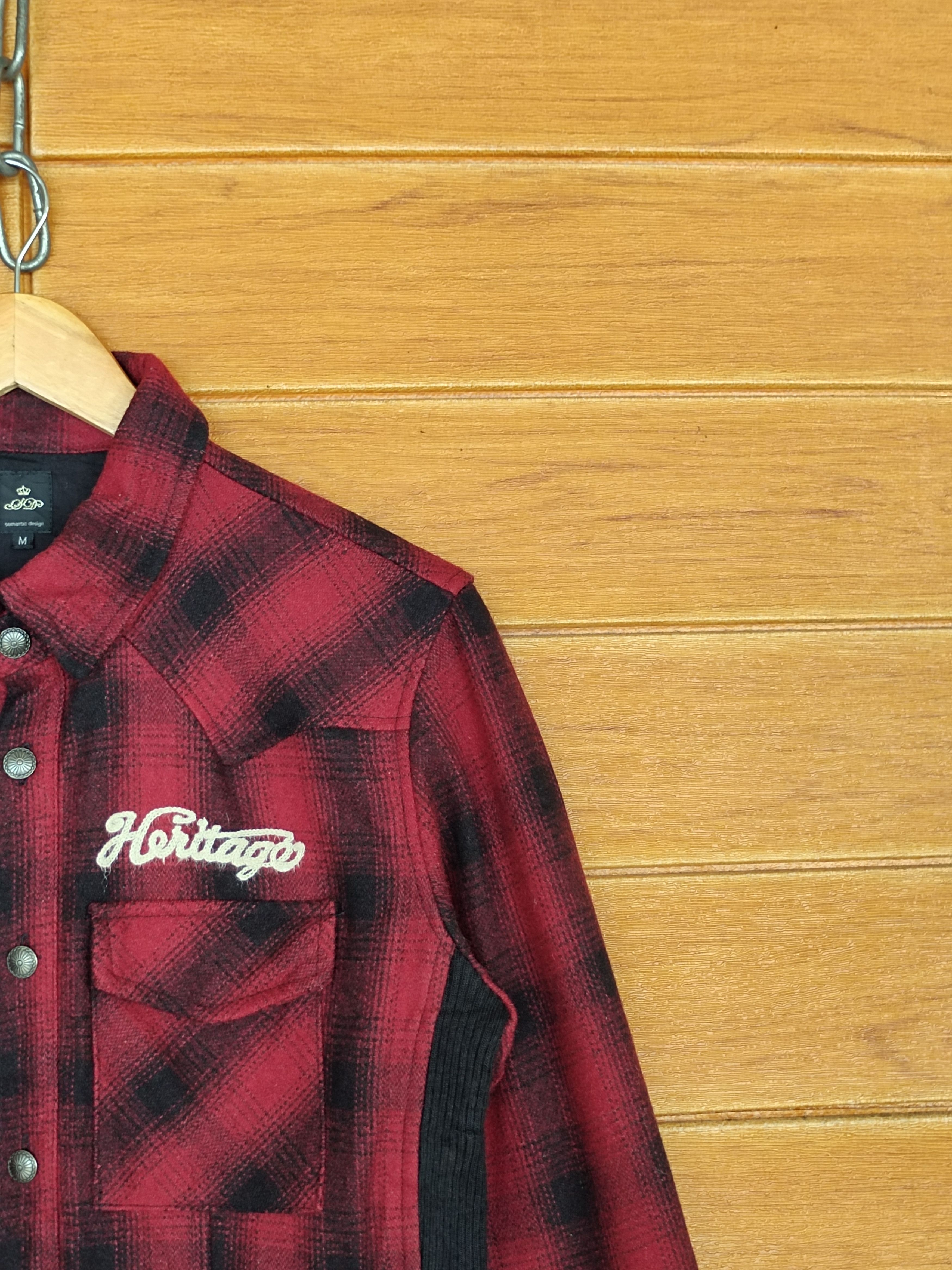 semanticdesign Japanese Brand SEMANTIC DESIGN Plaid Button Flannel Shirt Size US M / EU 48-50 / 2 - 5 Thumbnail