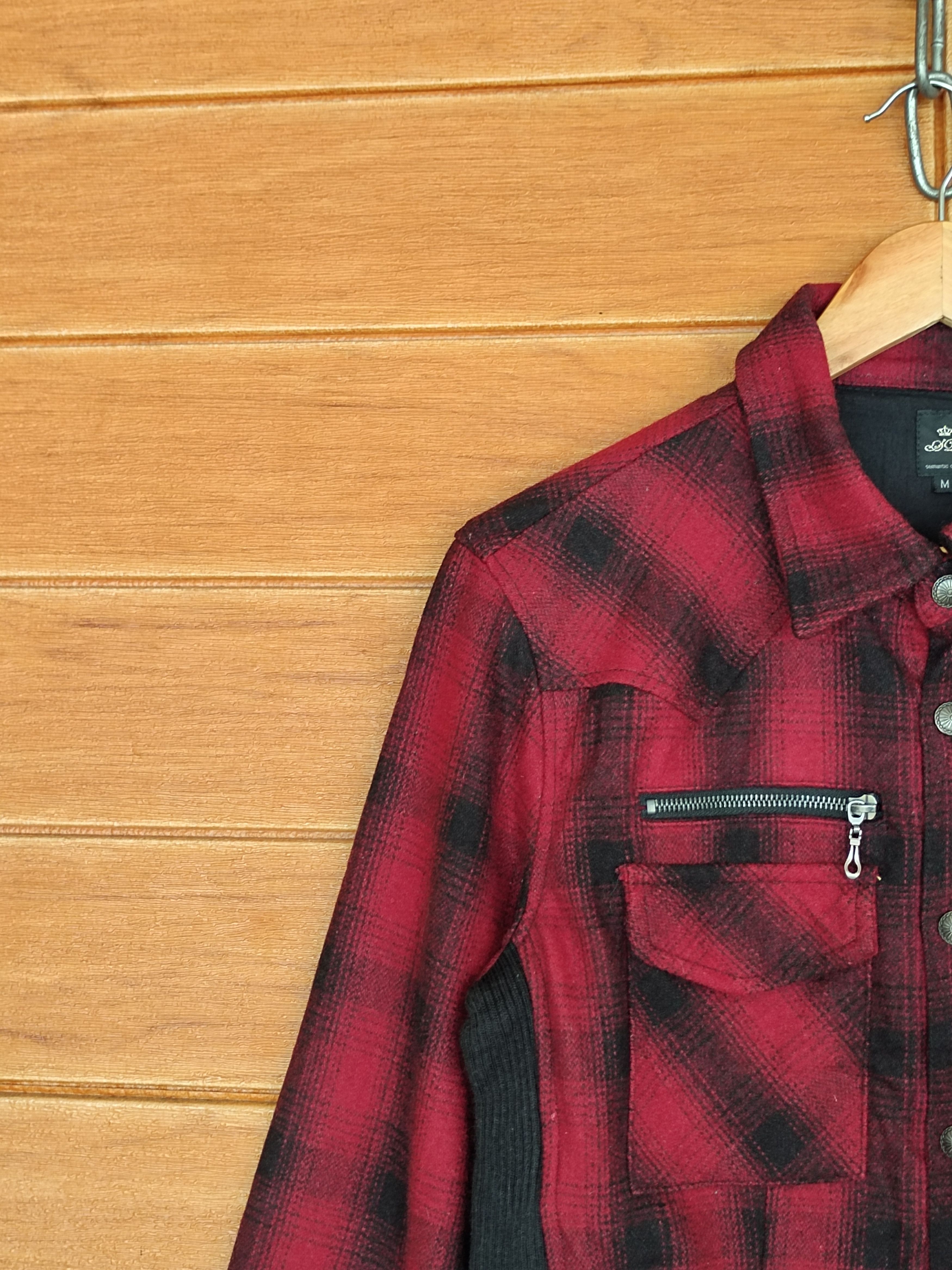 semanticdesign Japanese Brand SEMANTIC DESIGN Plaid Button Flannel Shirt Size US M / EU 48-50 / 2 - 6 Thumbnail