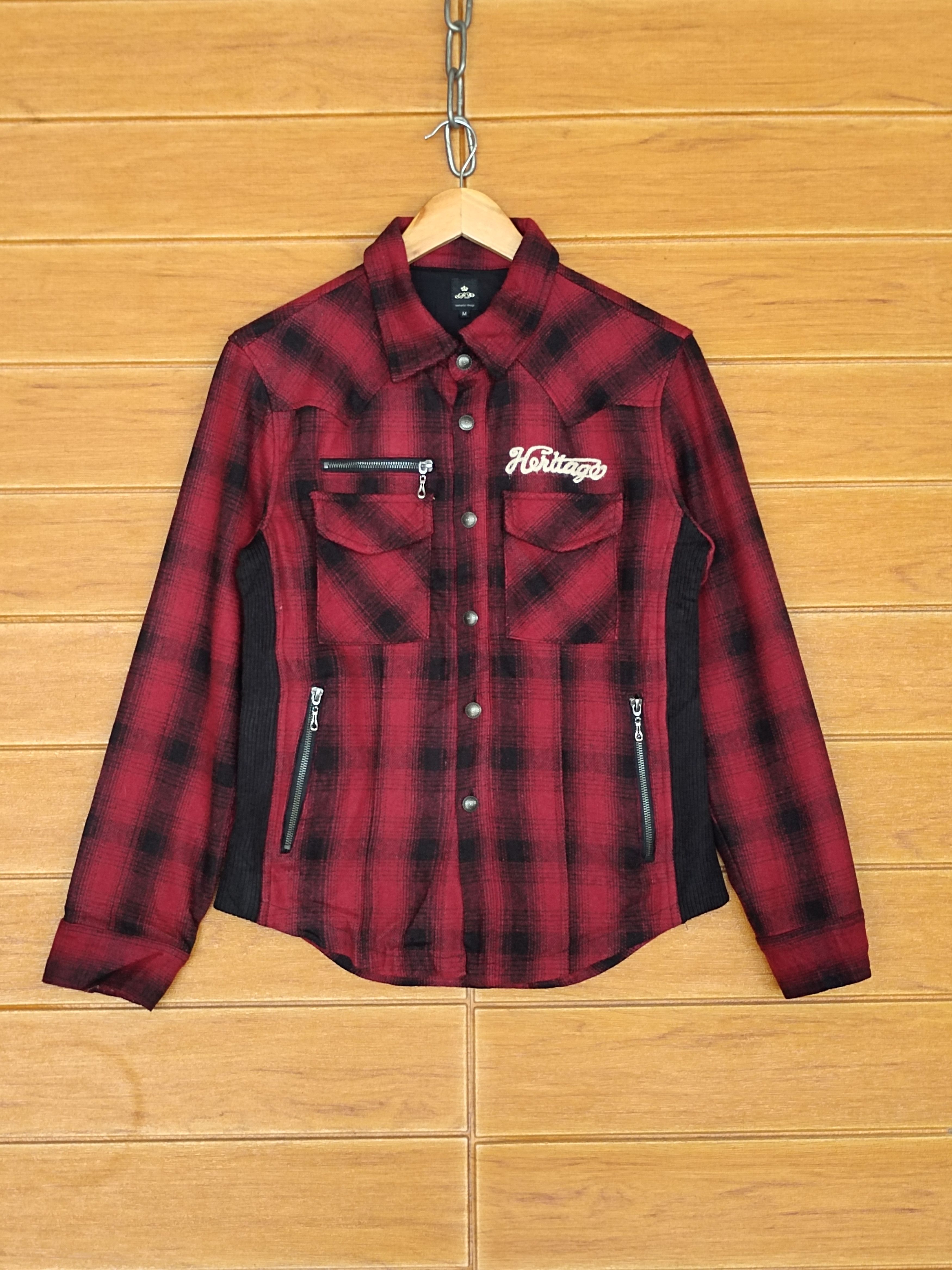 semanticdesign Japanese Brand SEMANTIC DESIGN Plaid Button Flannel Shirt Size US M / EU 48-50 / 2 - 2 Thumbnail