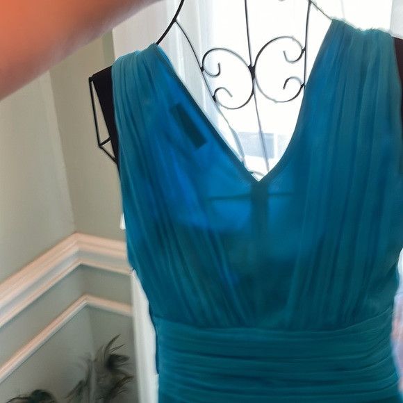 Emilio Pucci Gathered silk and cotton blend chiffon top azure Size M / US 6-8 / IT 42-44 - 11 Thumbnail