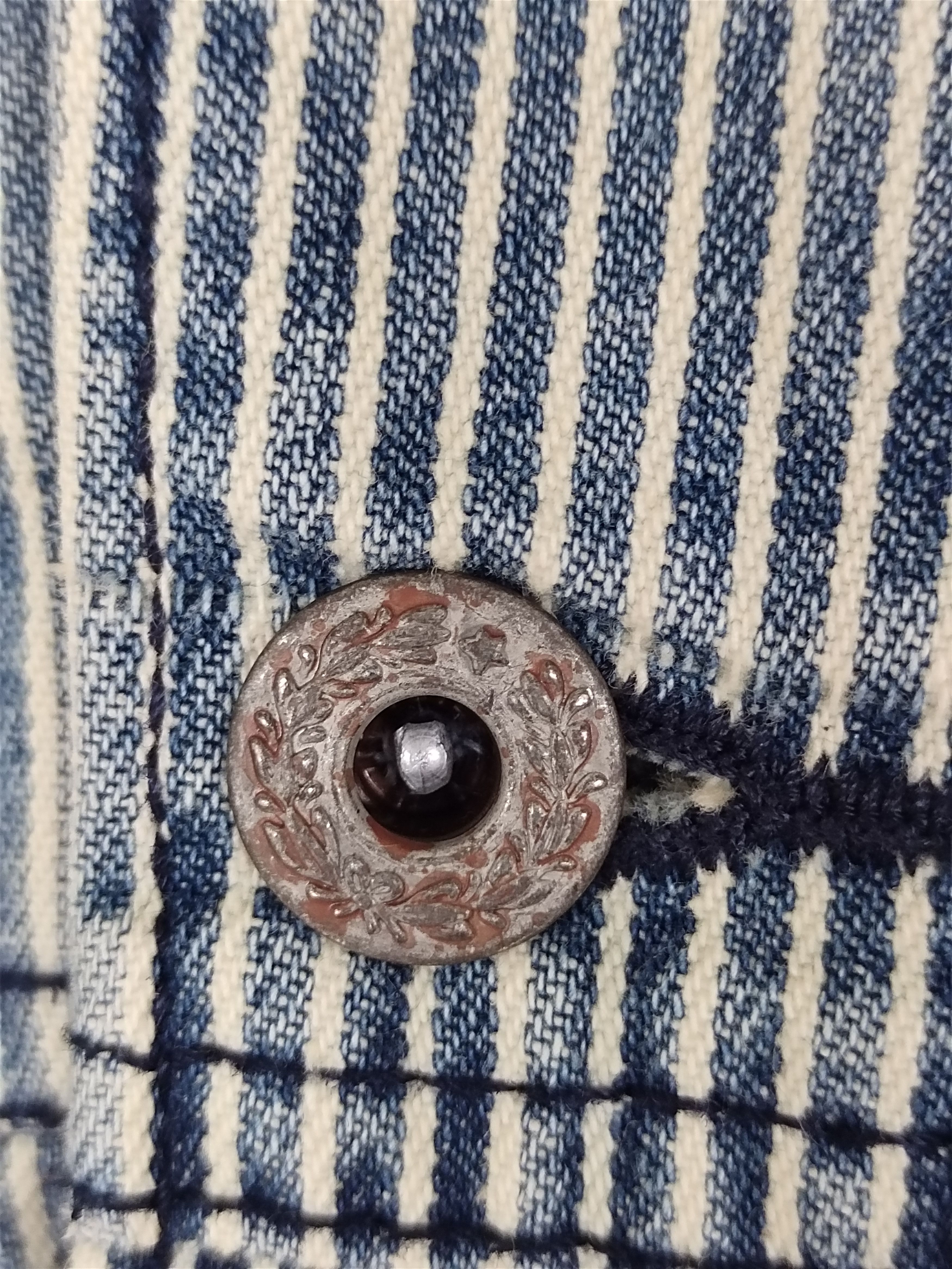 Japanese Brand Browny Vintage Hickory Distressed Denim Jacket Size US M / EU 48-50 / 2 - 22 Thumbnail