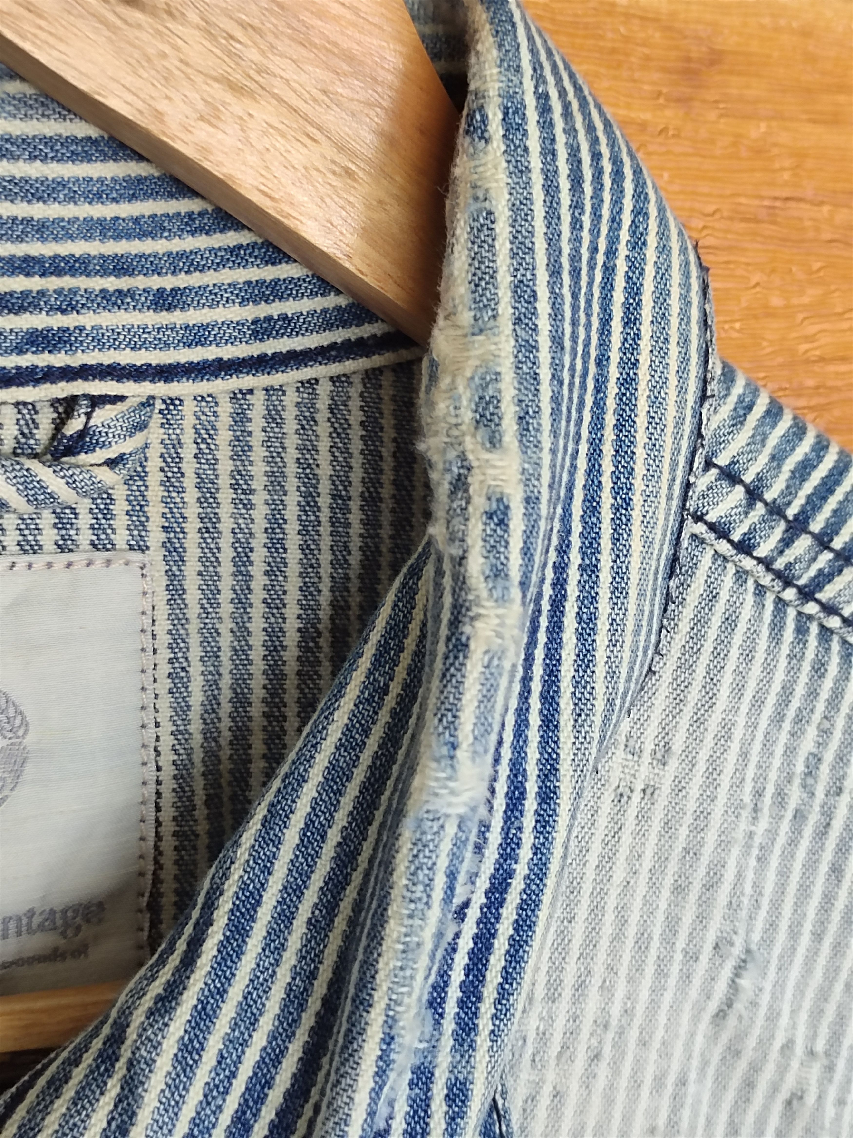 Japanese Brand Browny Vintage Hickory Distressed Denim Jacket Size US M / EU 48-50 / 2 - 9 Thumbnail