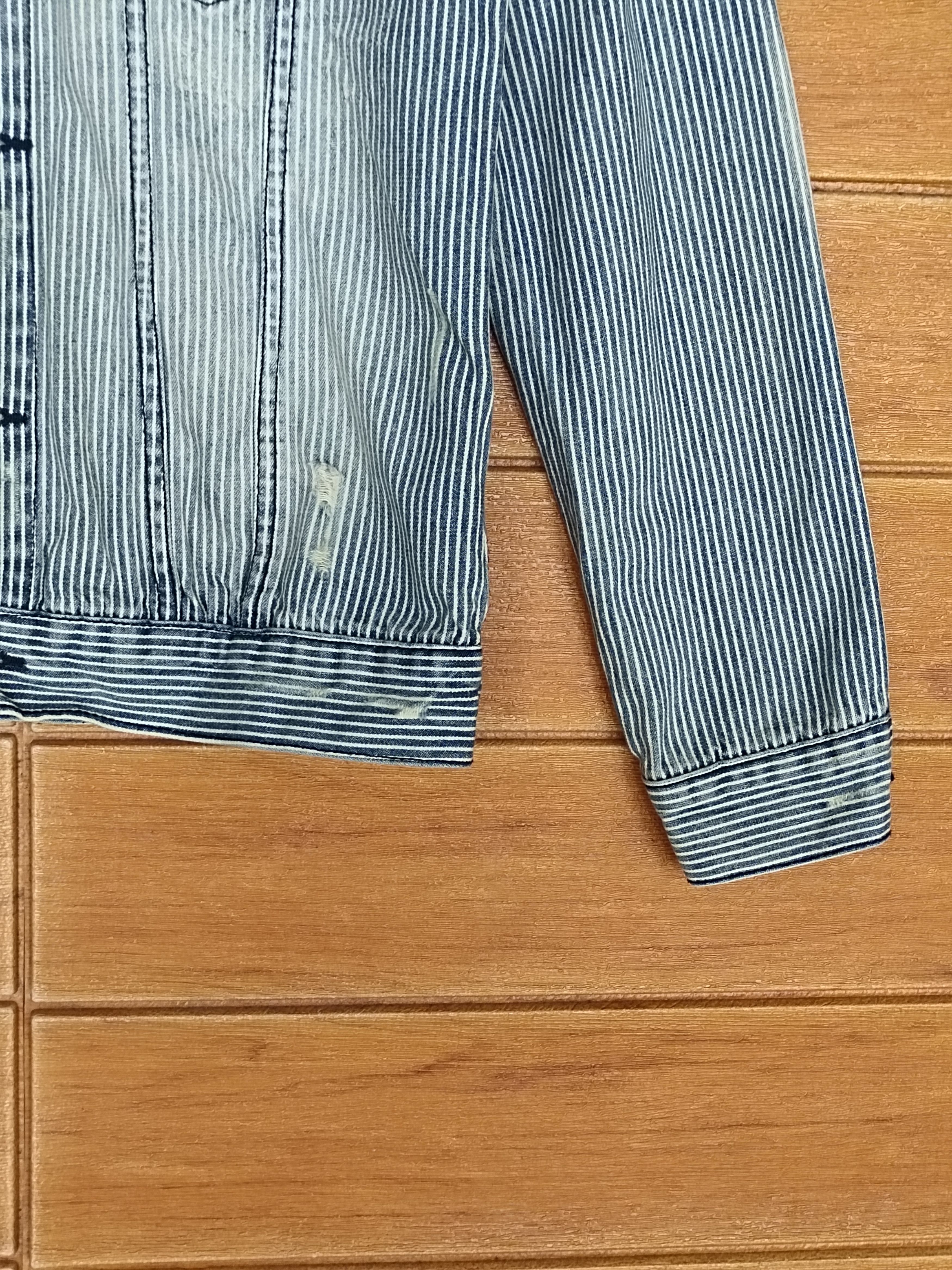 Japanese Brand Browny Vintage Hickory Distressed Denim Jacket Size US M / EU 48-50 / 2 - 7 Thumbnail