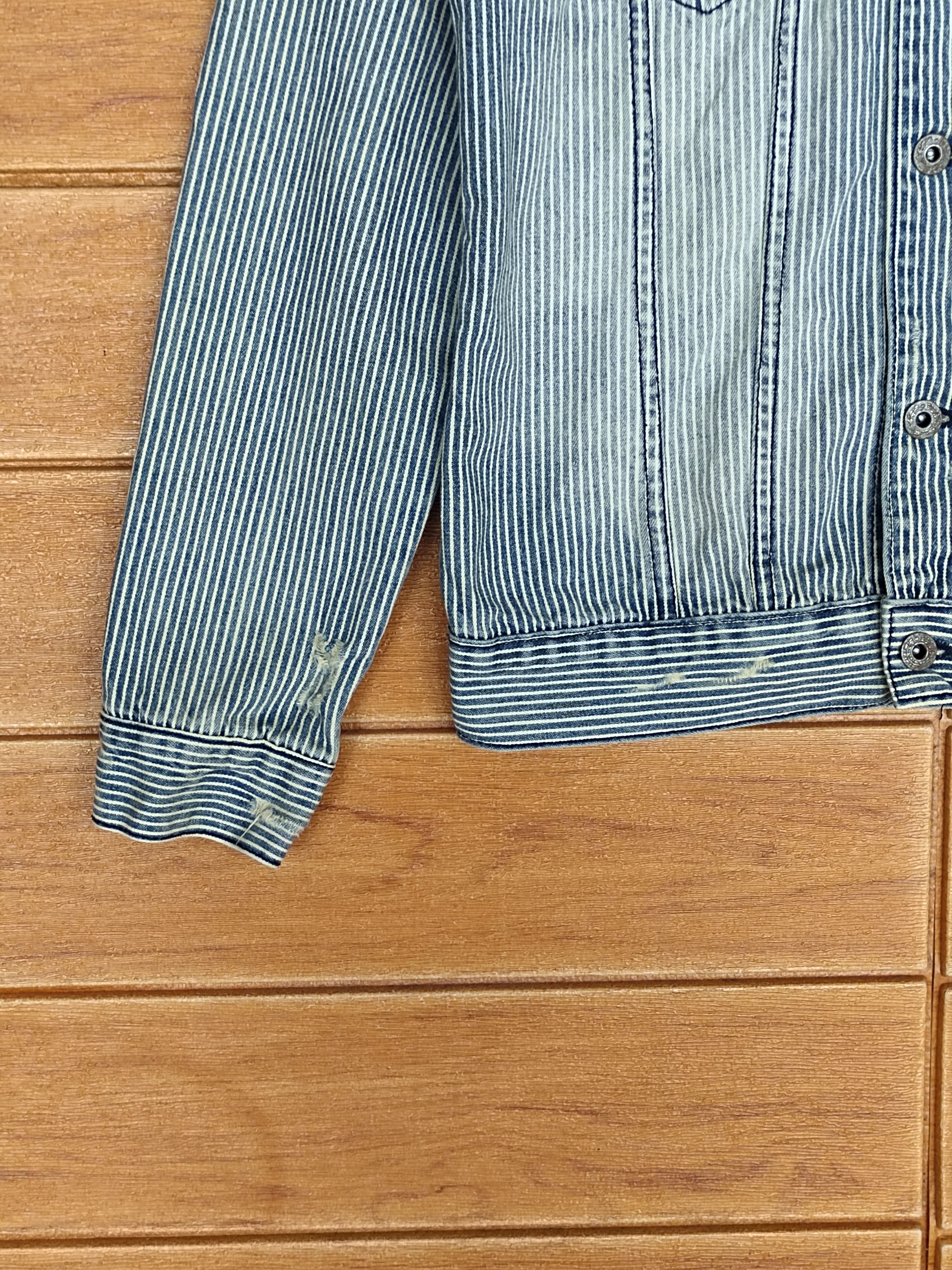 Japanese Brand Browny Vintage Hickory Distressed Denim Jacket Size US M / EU 48-50 / 2 - 8 Thumbnail