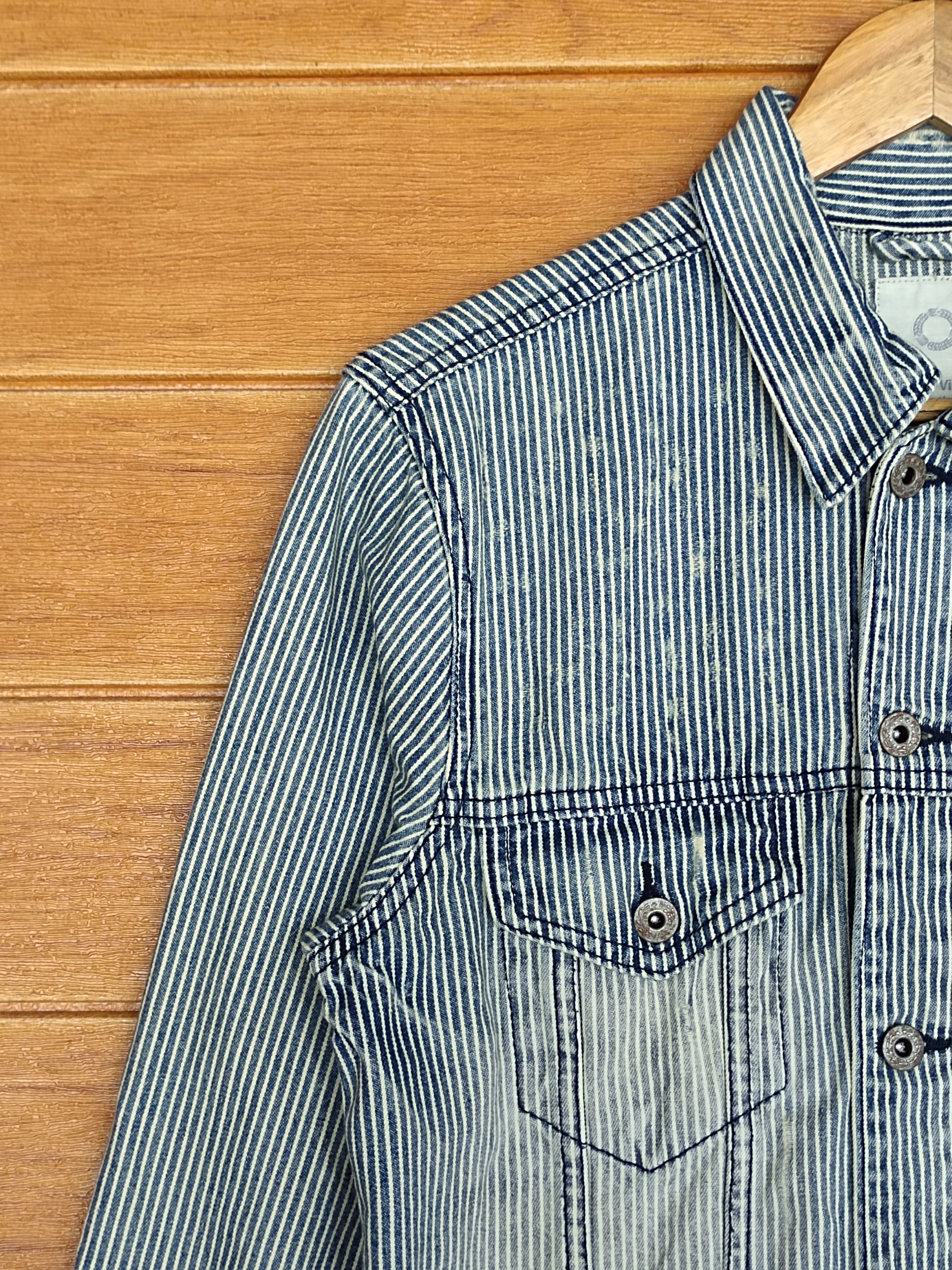 Japanese Brand Browny Vintage Hickory Distressed Denim Jacket Size US M / EU 48-50 / 2 - 6 Thumbnail