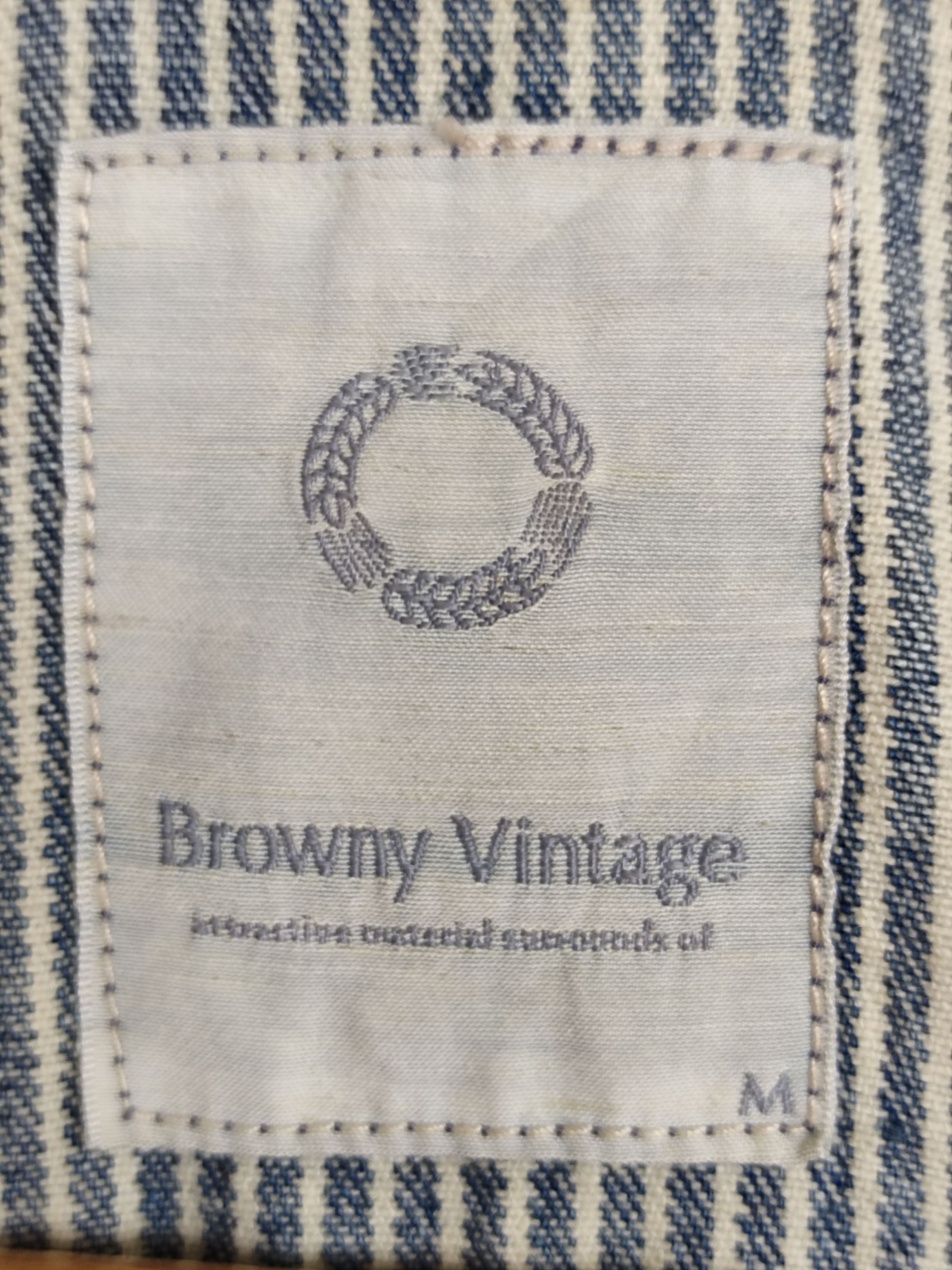 Japanese Brand Browny Vintage Hickory Distressed Denim Jacket Size US M / EU 48-50 / 2 - 24 Thumbnail