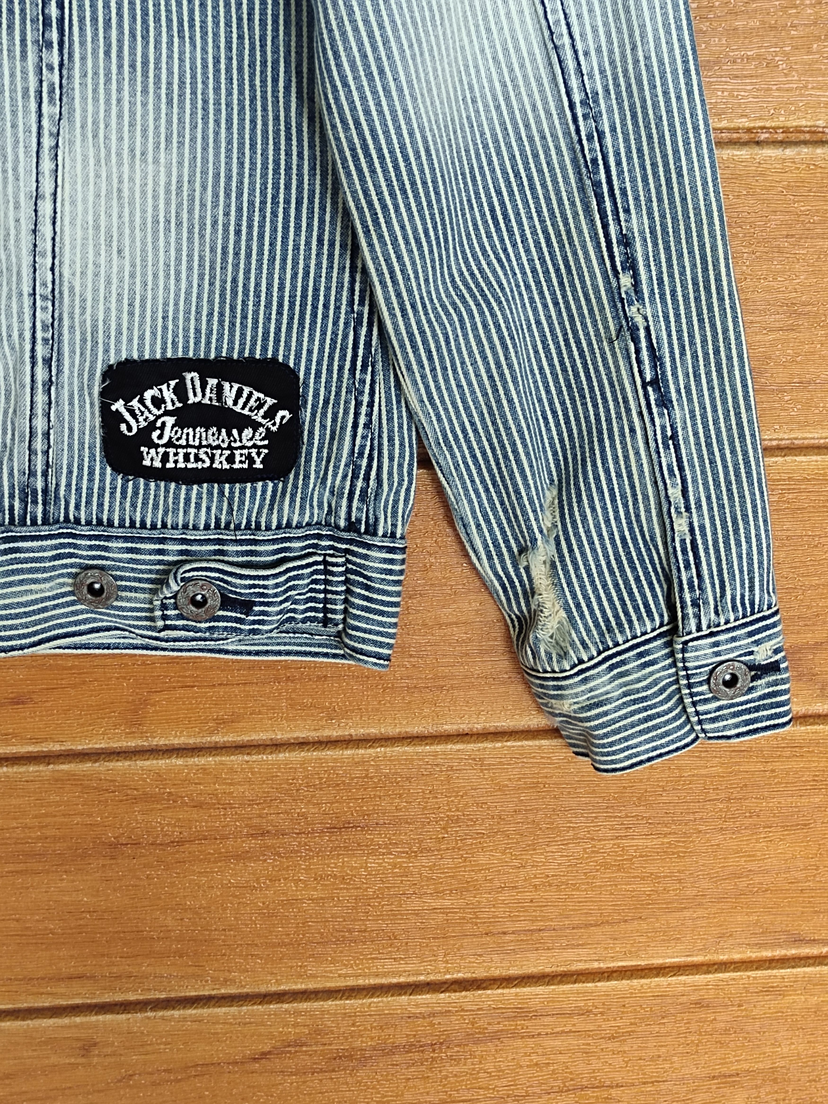 Japanese Brand Browny Vintage Hickory Distressed Denim Jacket Size US M / EU 48-50 / 2 - 16 Thumbnail