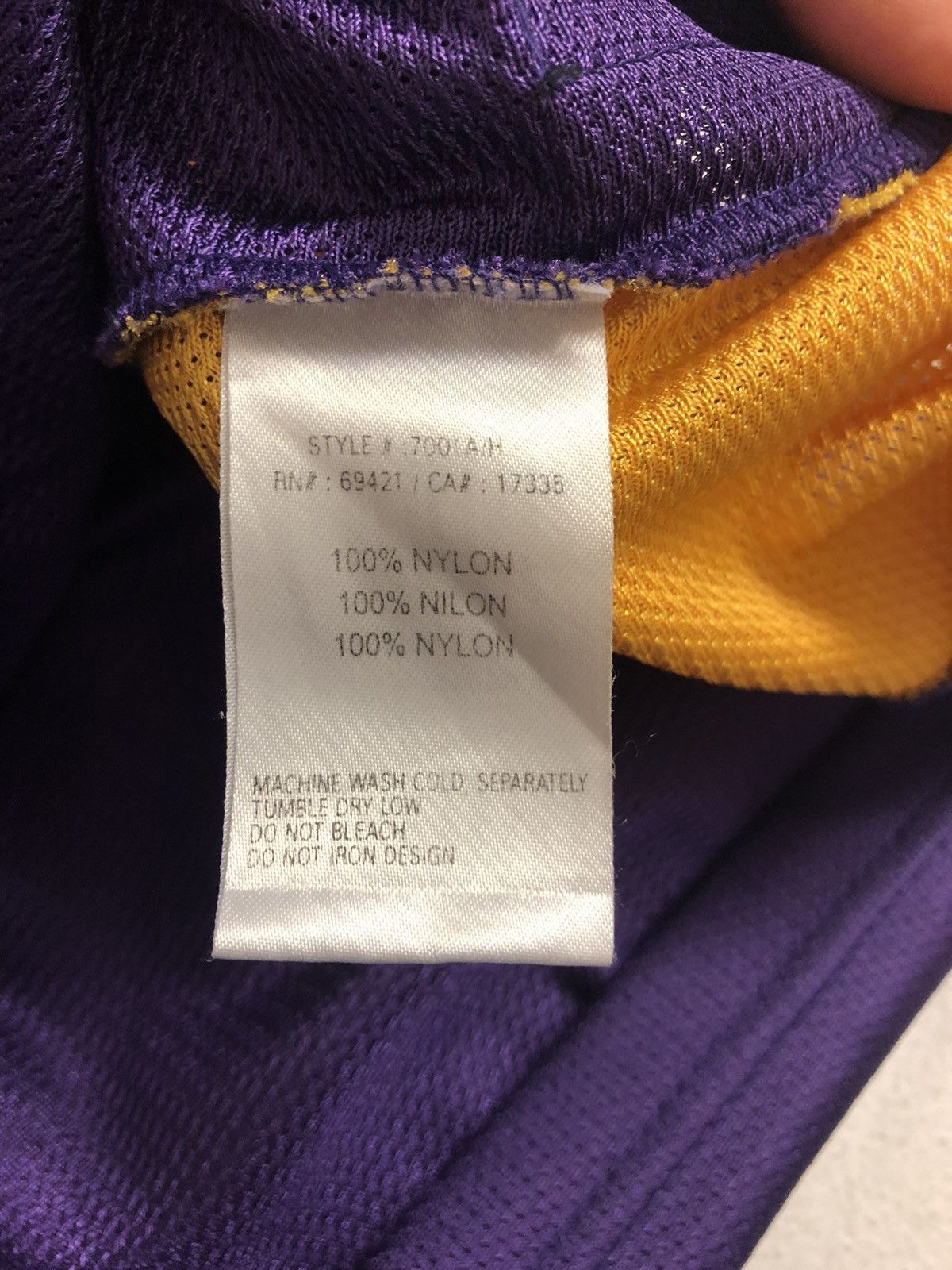 NBA SHAQUILLE O’NEAL LOS ANGELES LAKERS REEBOK NBA JERSEY Size US L / EU 52-54 / 3 - 8 Thumbnail
