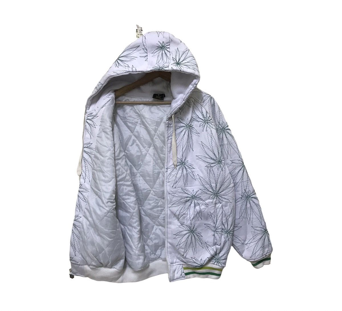 Vintage Vintage Marijuana Full Emboridery Zip Up Hoodie Sweatshirt Size US M / EU 48-50 / 2 - 4 Thumbnail
