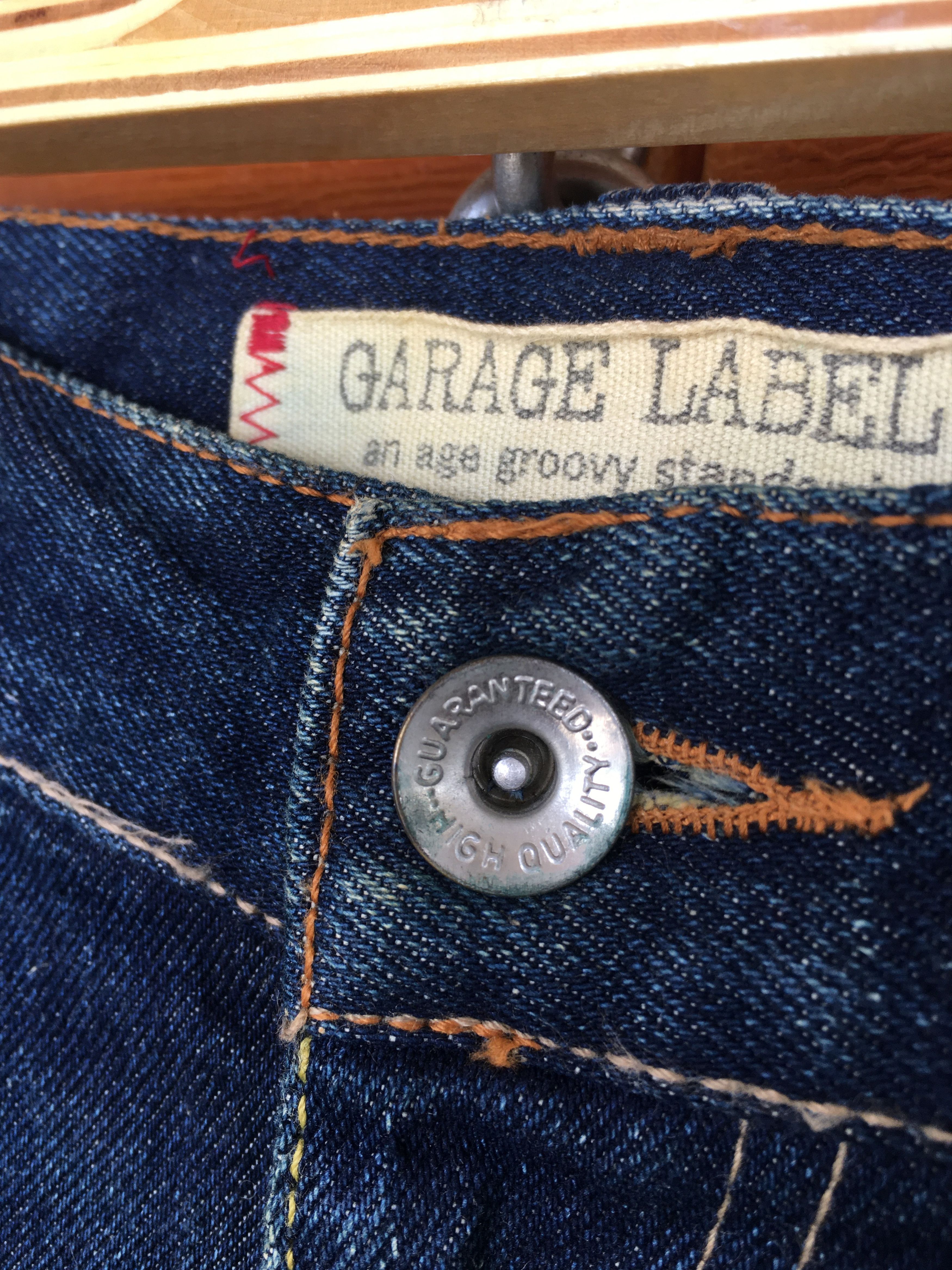 Japanese Brand Garage Label Distressed Denim Jeans Size US 35 - 21 Thumbnail