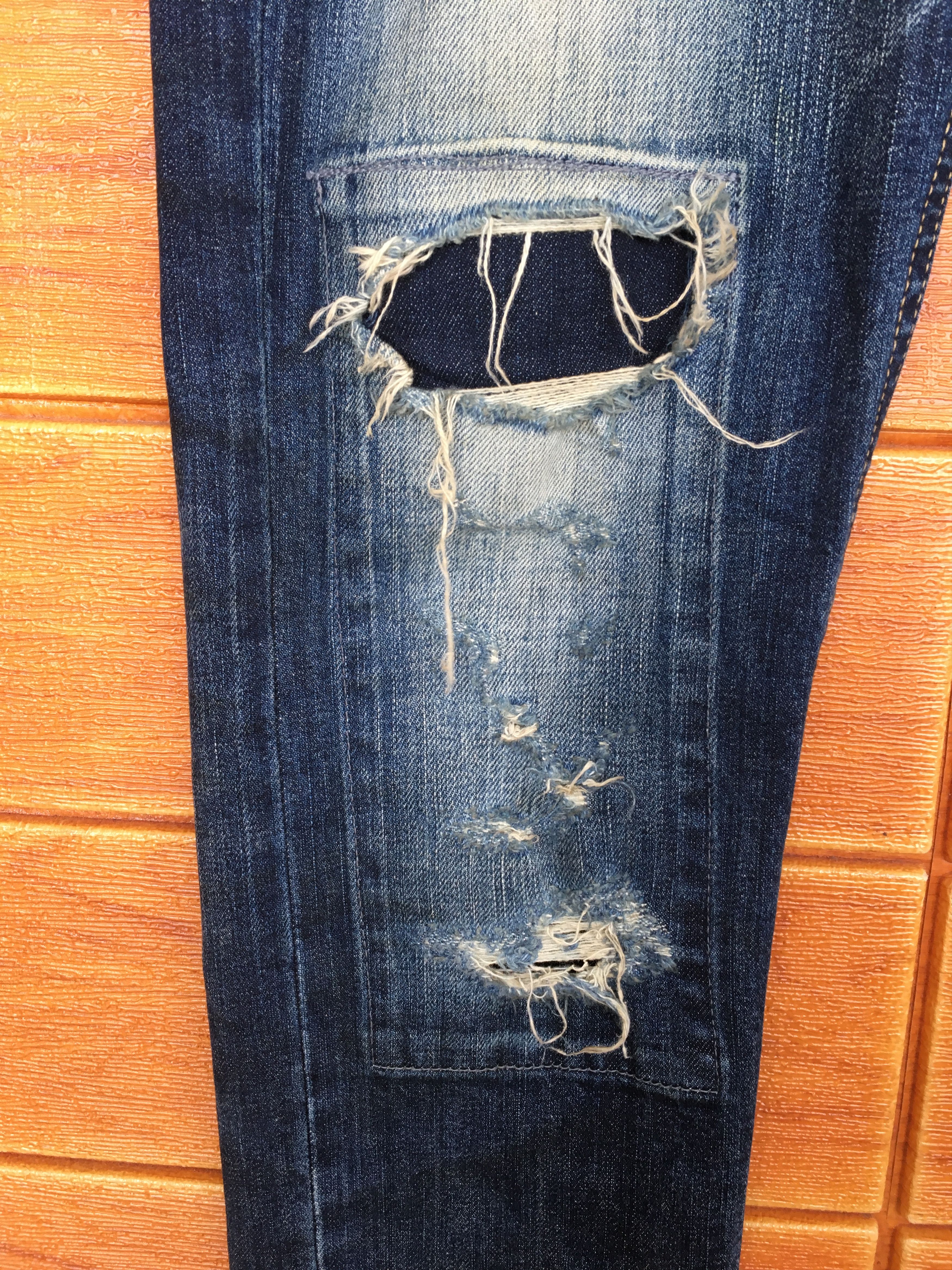 Number (N)ine × Undercover Vintage Jackrose Japan Patchwork Distressed Denim Jeans Size US 33 - 5 Thumbnail